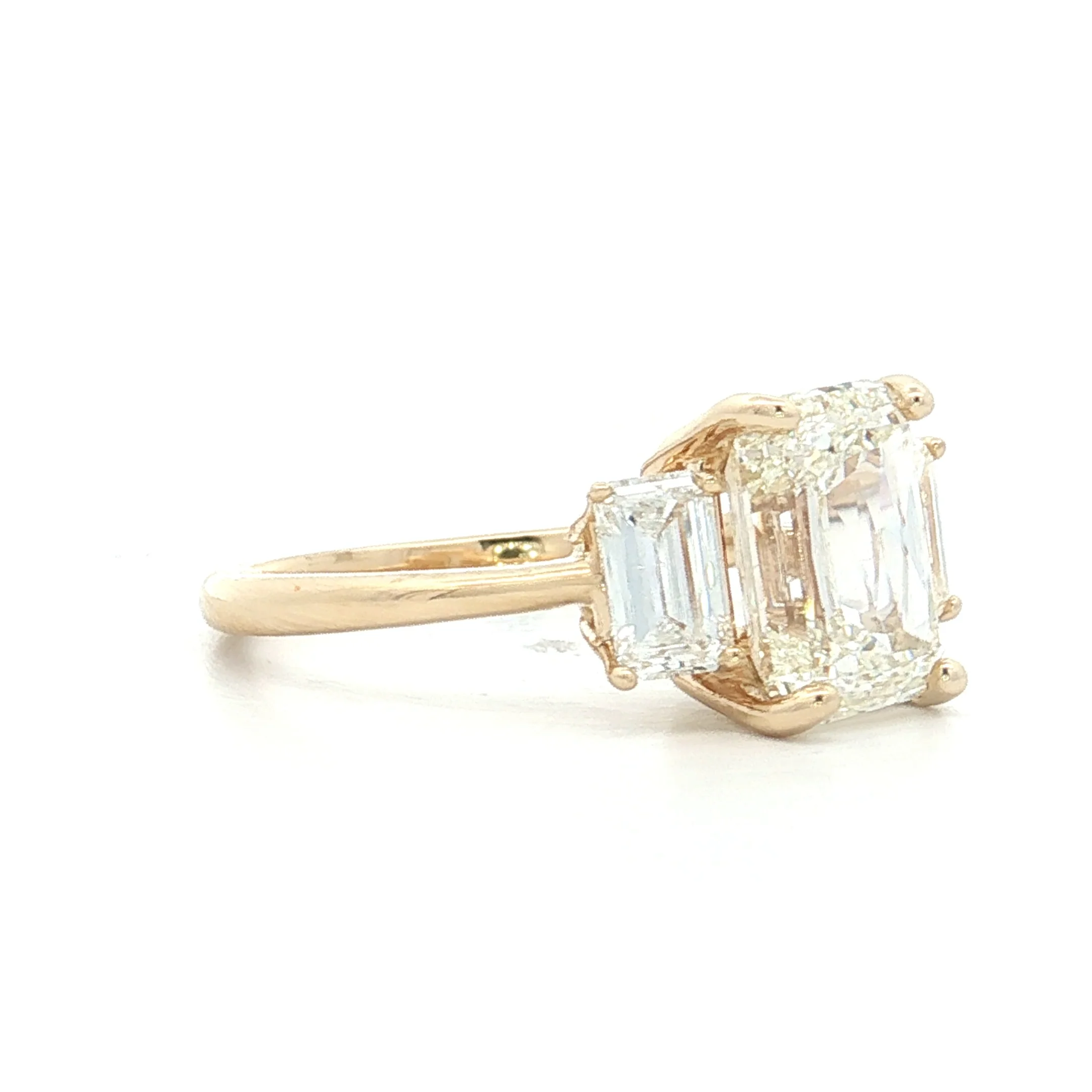 3.02 Ashoka Cut Diamond Engagement Ring 14k Yellow Gold - Image 3