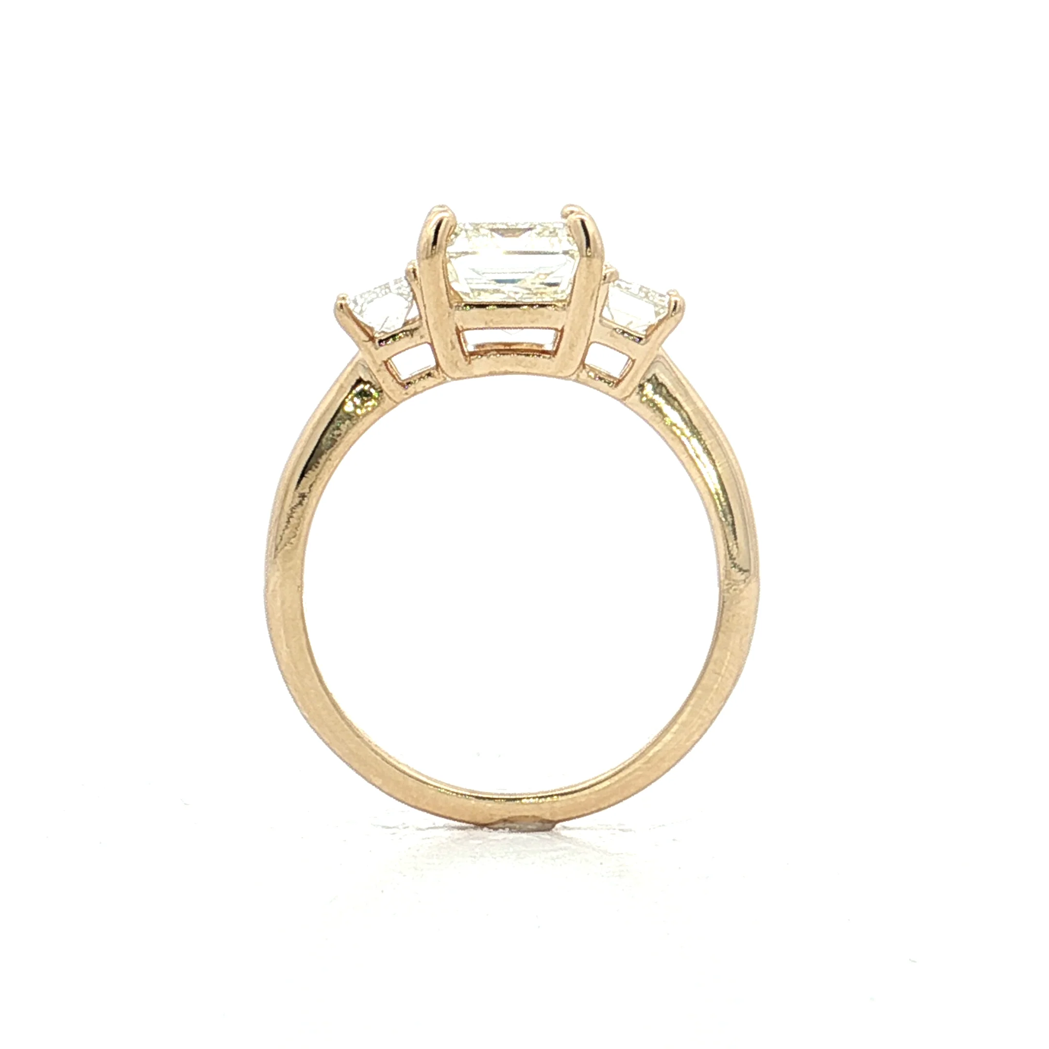 3.02 Ashoka Cut Diamond Engagement Ring 14k Yellow Gold - Image 4