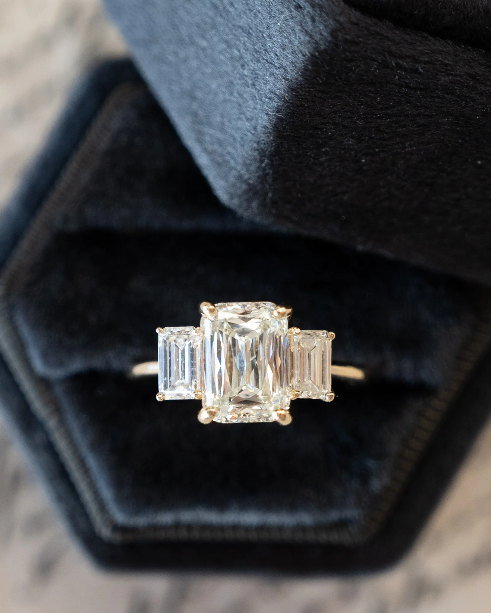 3.02 Ashoka Cut Diamond Engagement Ring 14k Yellow Gold - Image 6
