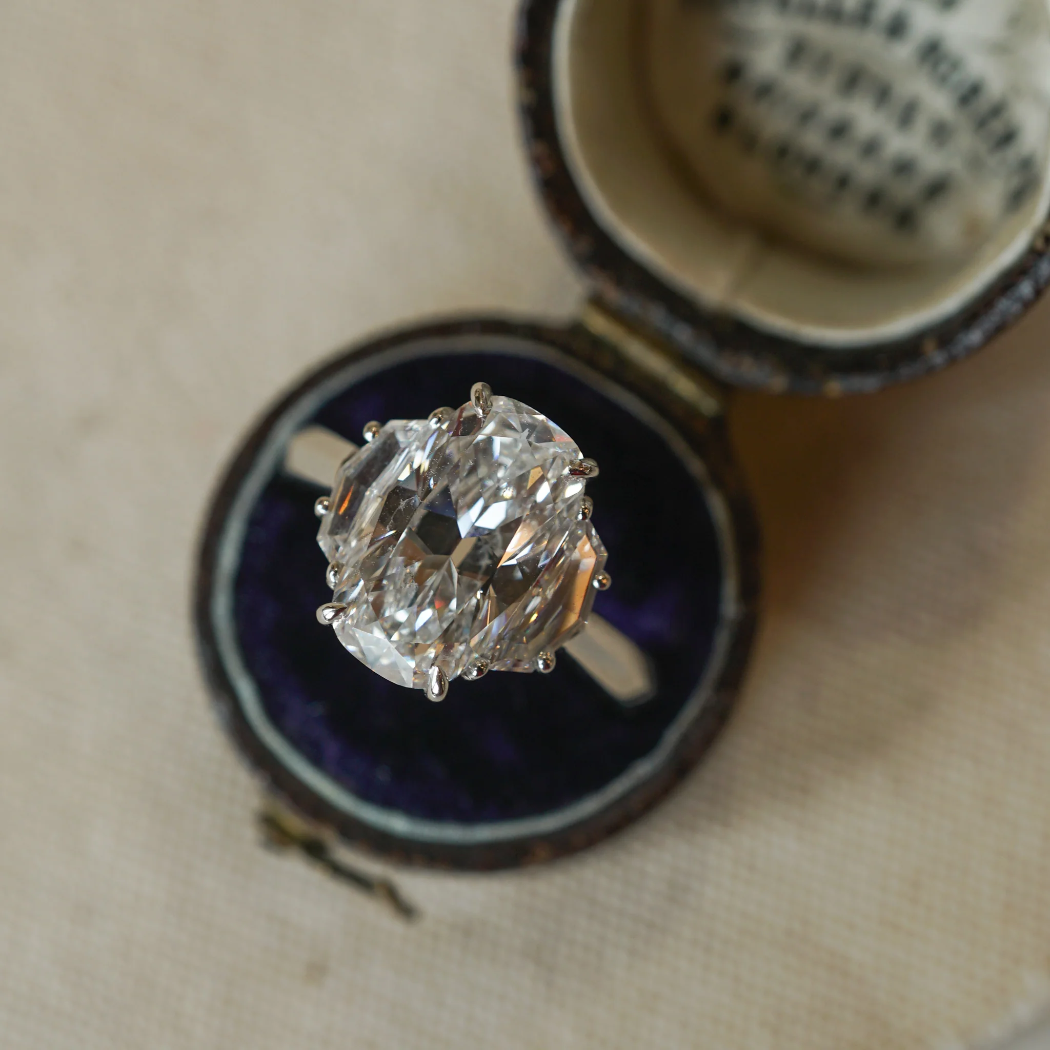 3.02 Cushion Cut Diamond Engagement Ring in Platinum - Image 6