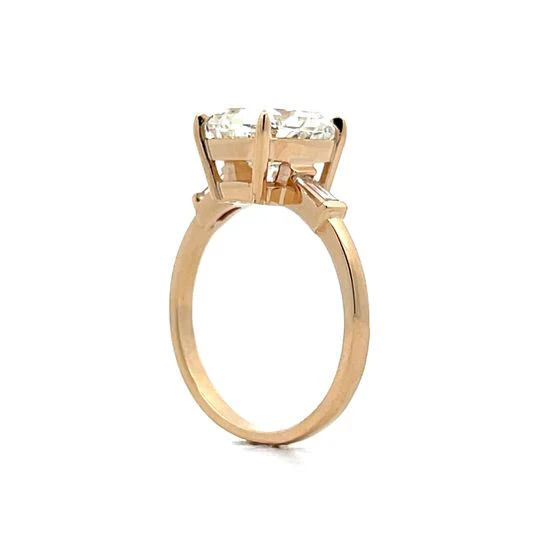 3.03 Radiant Cut Diamond Engagement Ring in 14k - Image 5