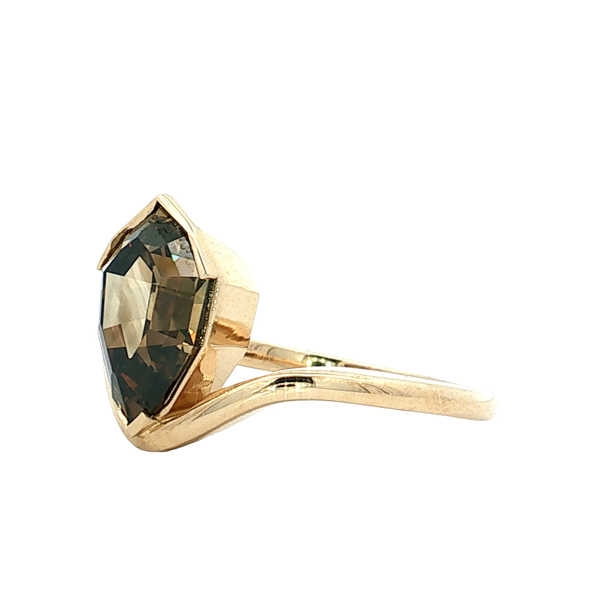 3.07 Pear Step Cut Diamond Engagement Ring 14k - Image 2