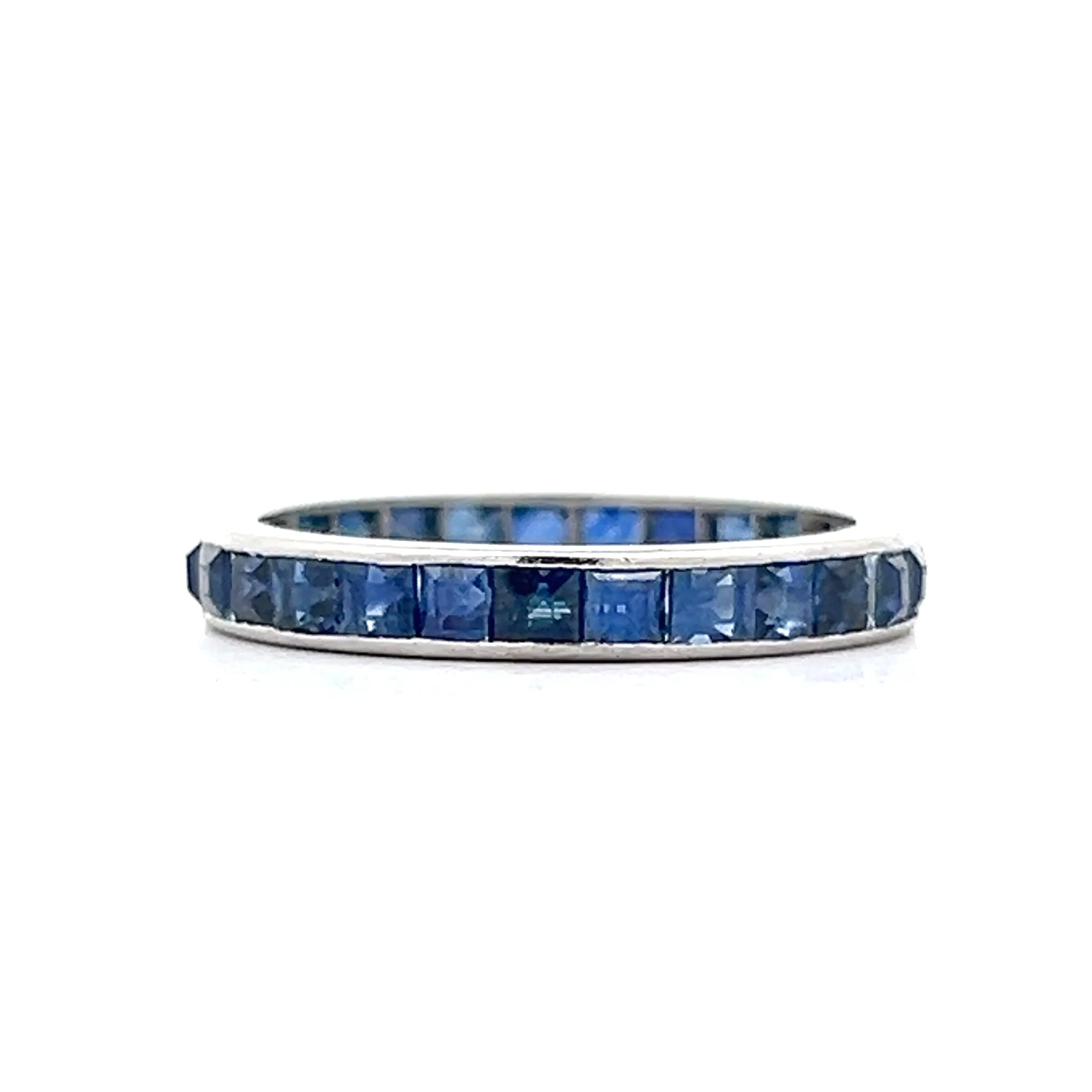 3.08 Blue Sapphire Eternity Band in Platinum