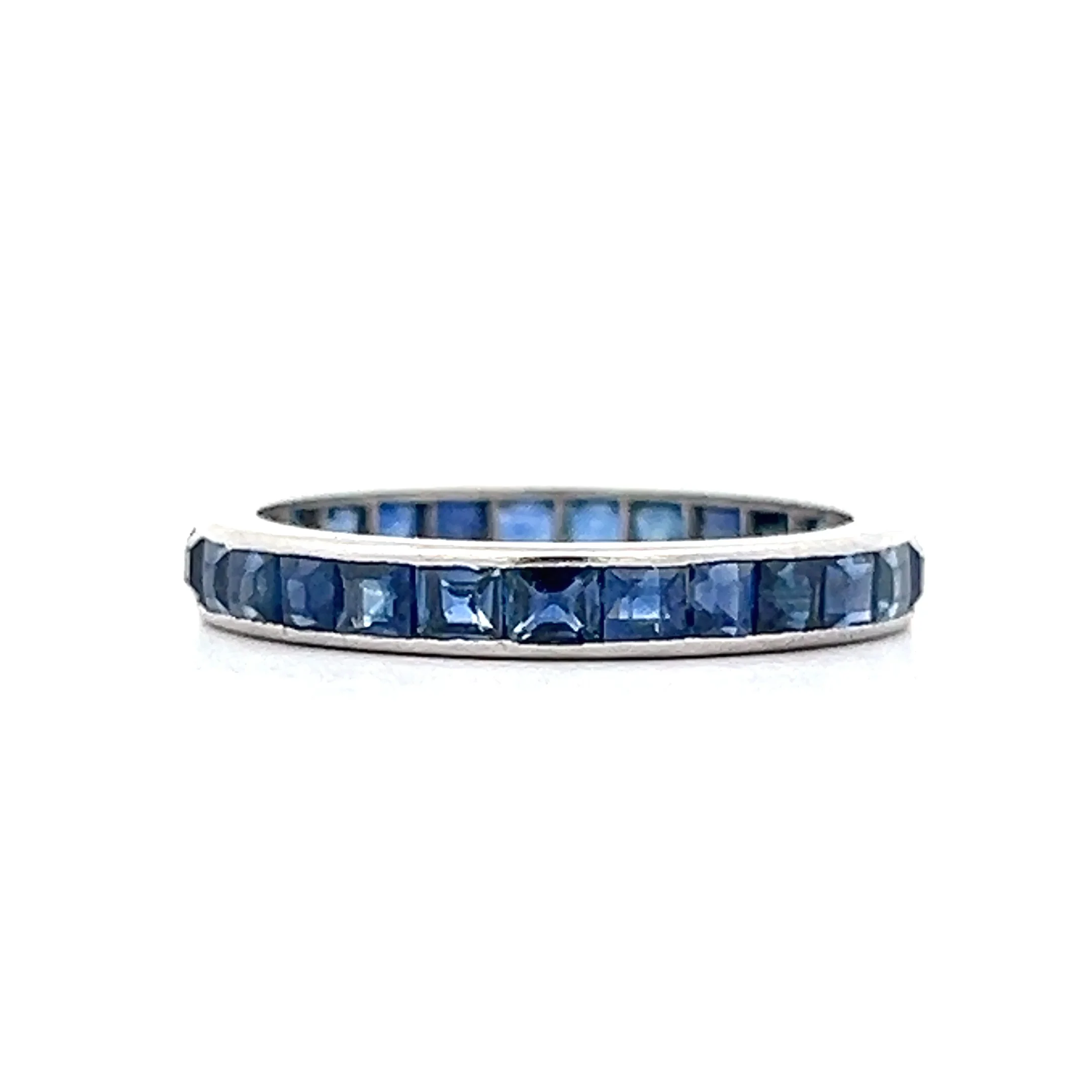 3.08 Blue Sapphire Eternity Band in Platinum - Image 2