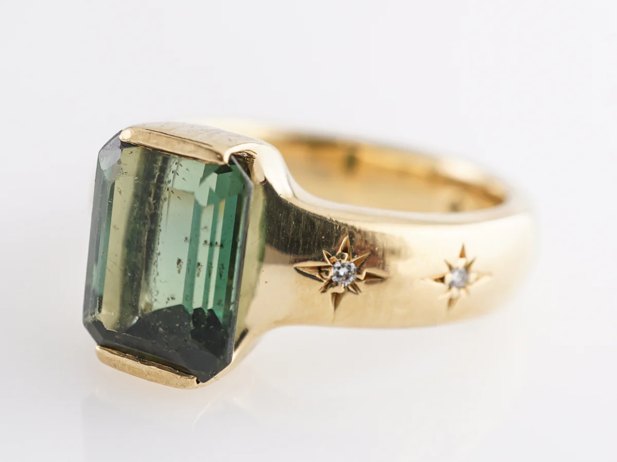 3.10 Tourmaline Cocktail Ring with Diamond Accents - Image 2