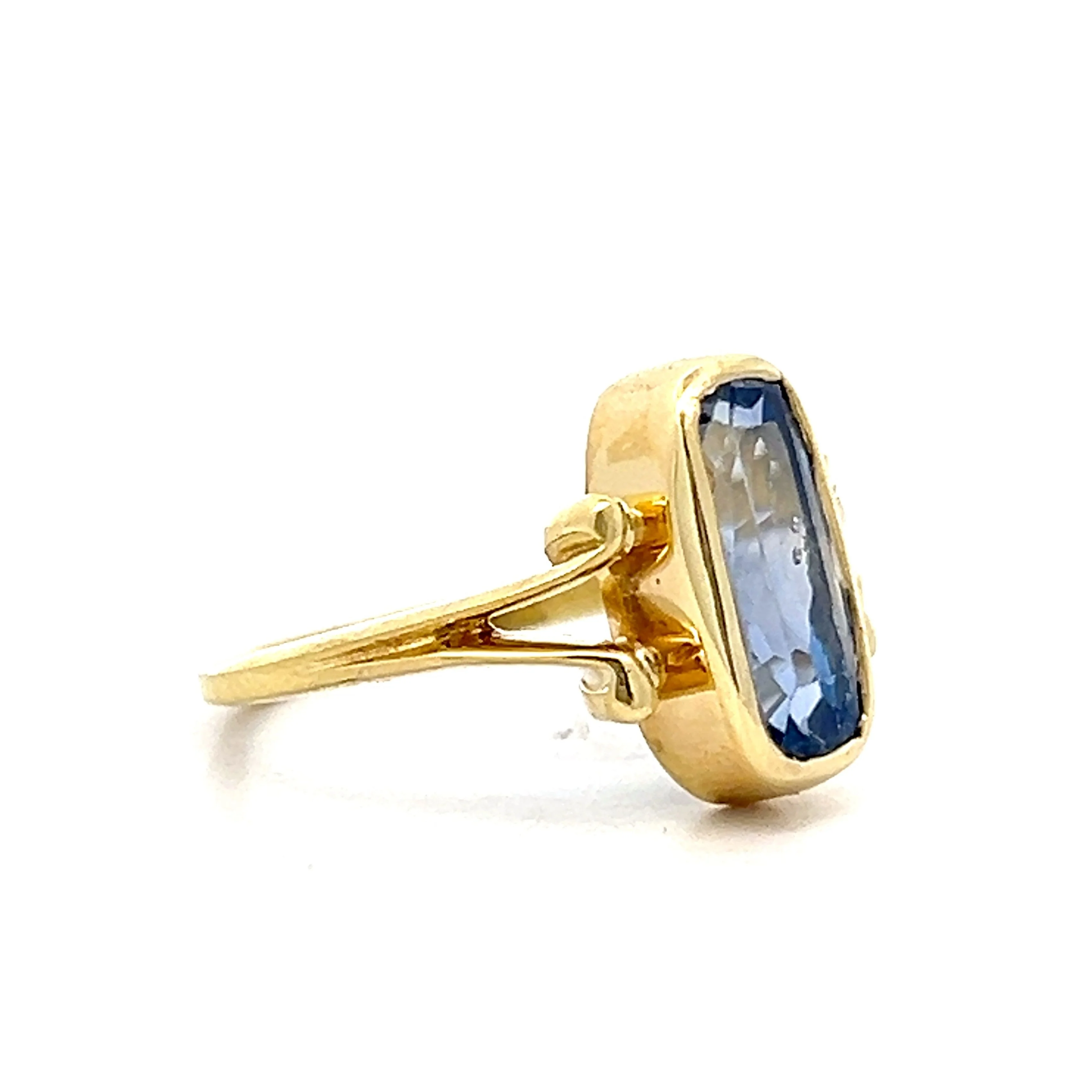 3.10 Unheated Blue Sapphire Cocktail Ring in 18k - Image 3