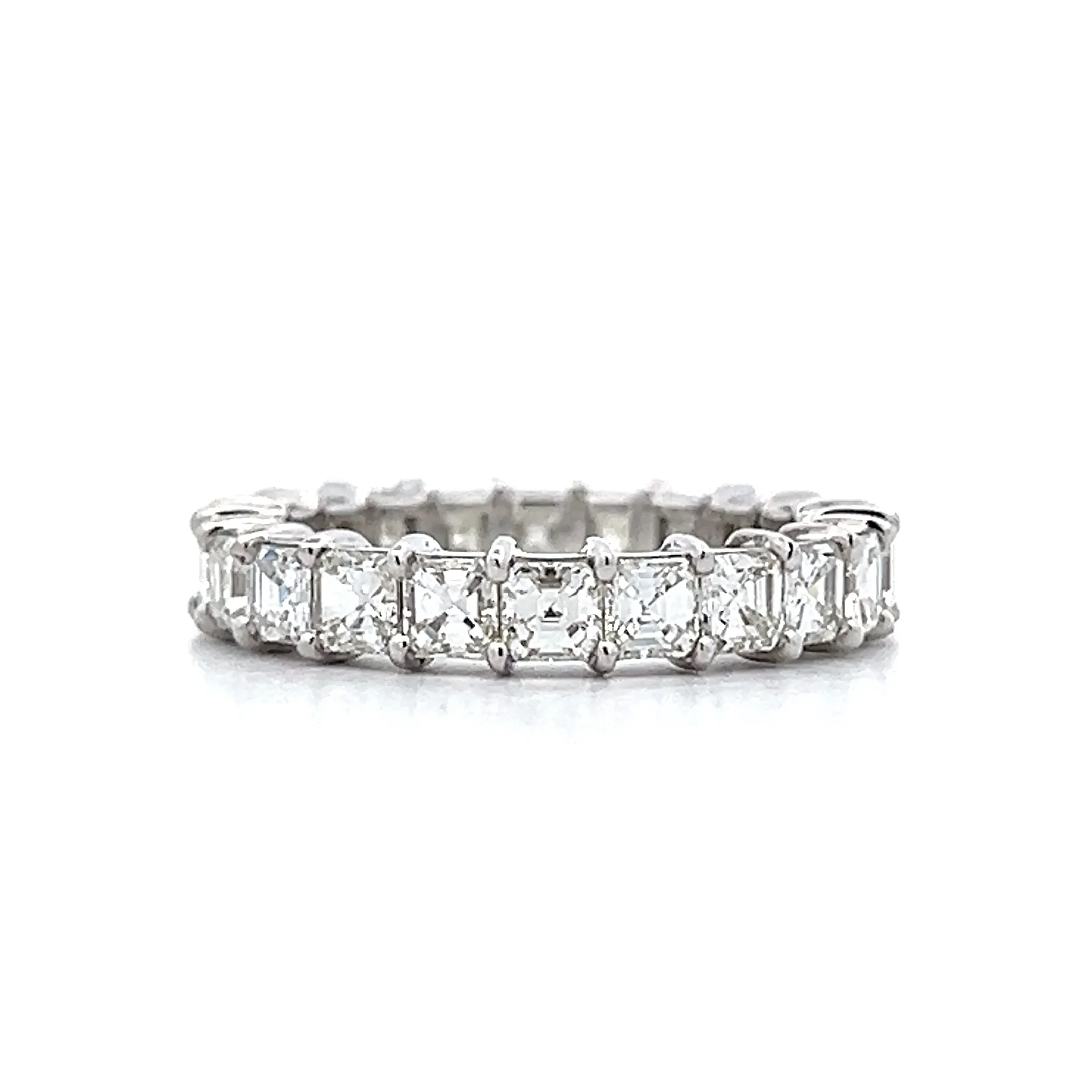 3.20 Asscher Diamond Eternity Band in 18k