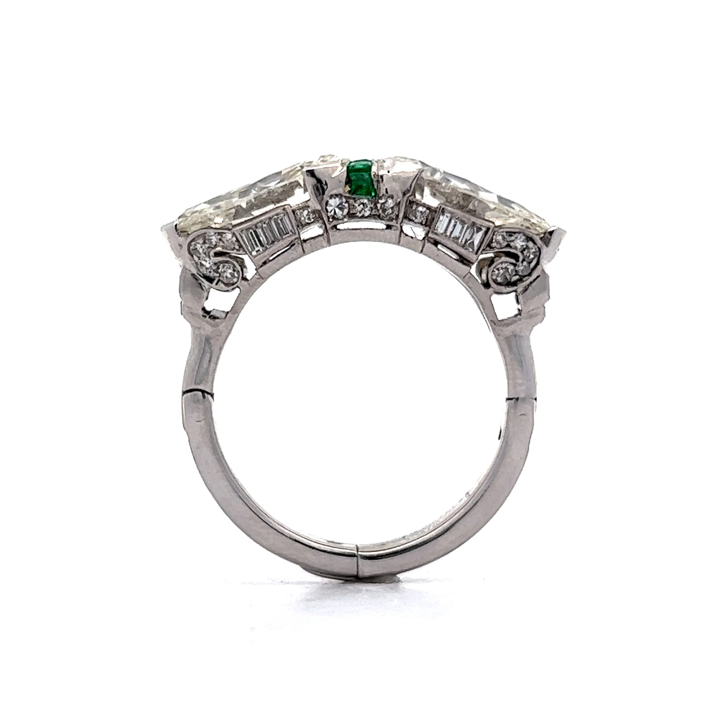 3.22 Pear Cut Diamond Statement Ring in 14k White Gold - Image 4