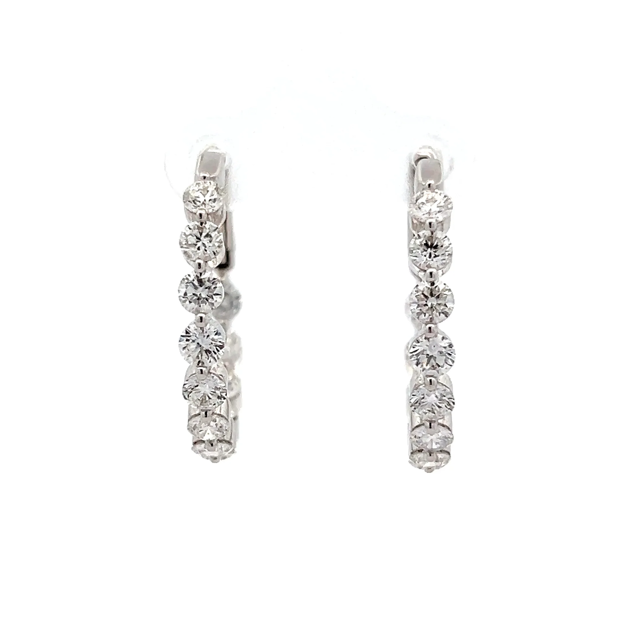 3.23 Diamond Inside-Out Hoop Earrings in 18k
