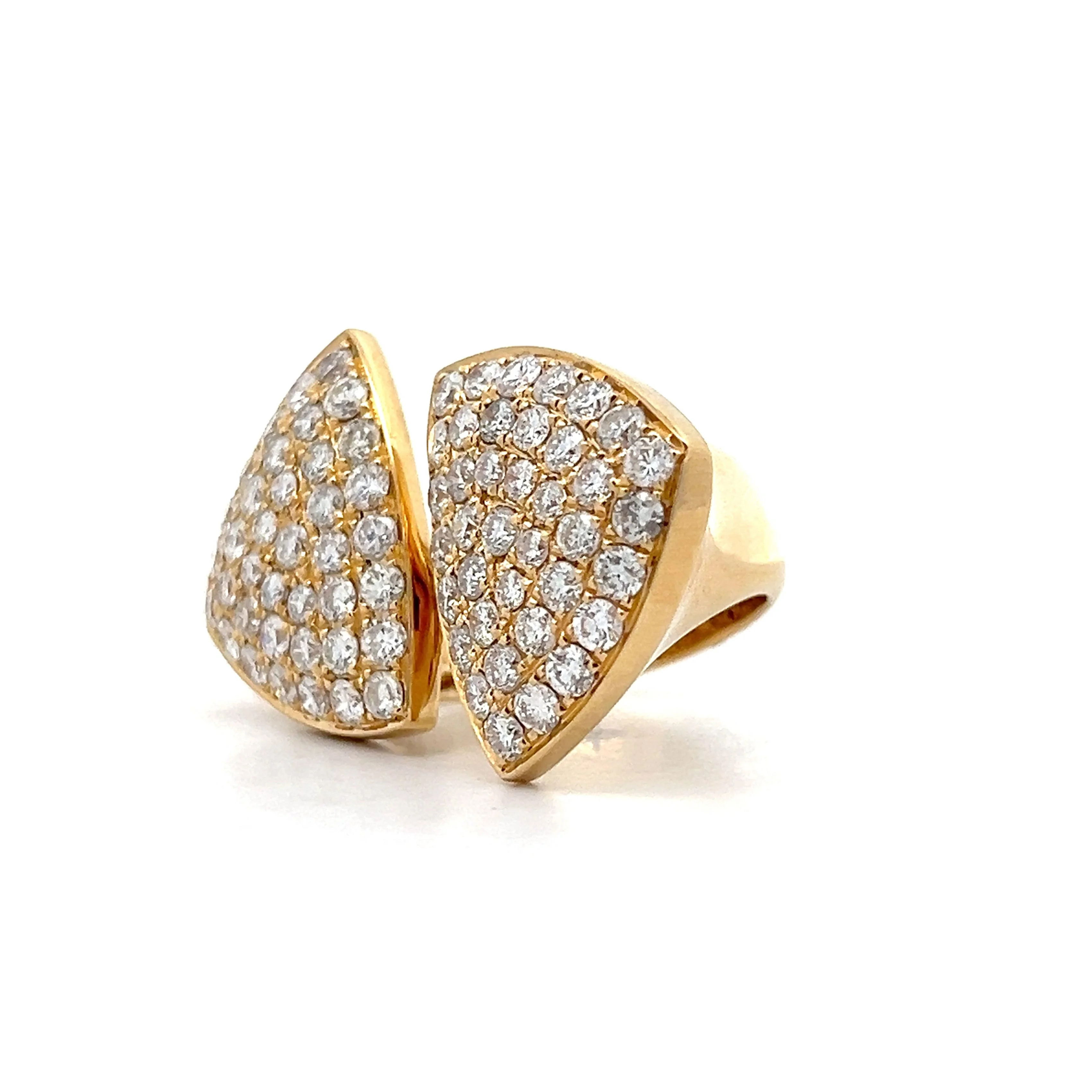 3.25 Diamond Bypass Cocktail Ring in 18k - Image 2