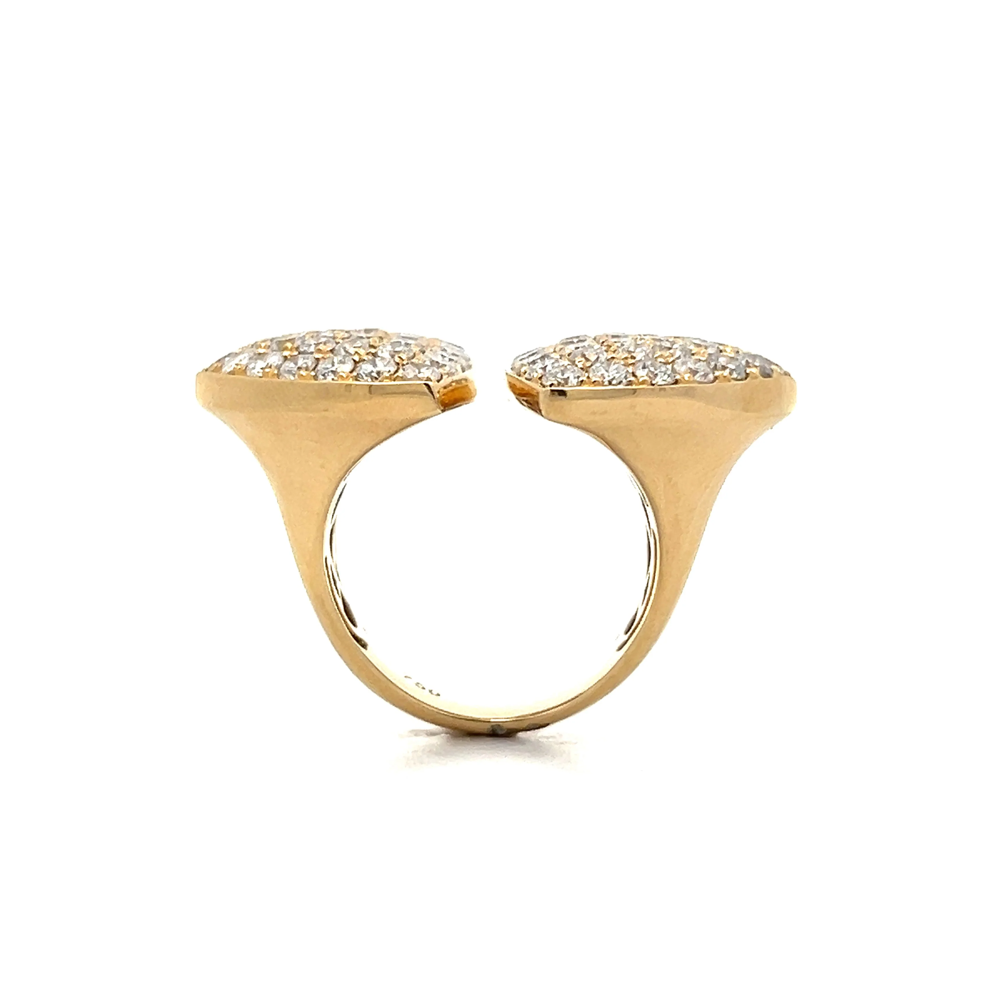 3.25 Diamond Bypass Cocktail Ring in 18k - Image 4