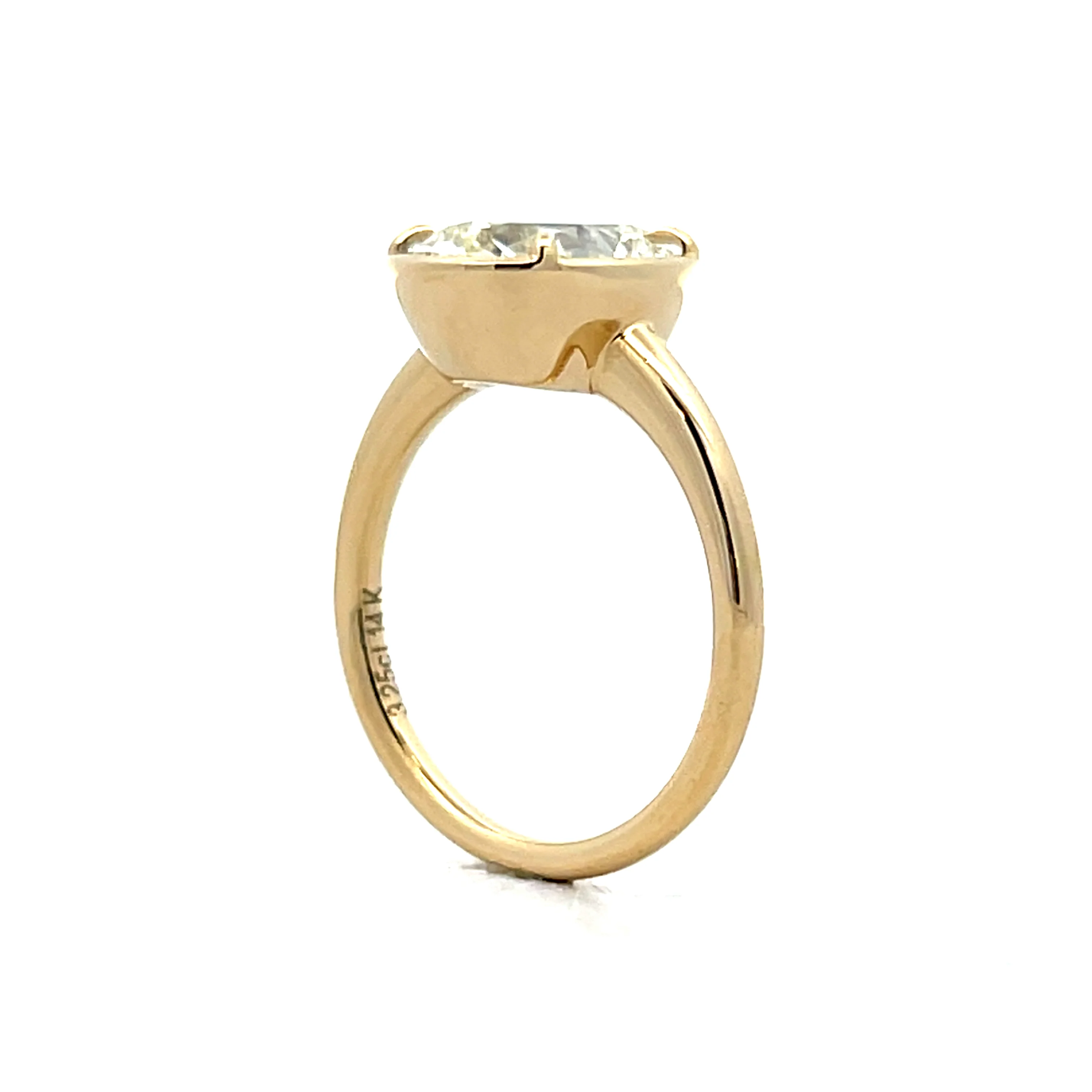 3.25 Old Mine Diamond Engagement Ring in 14k - Image 5