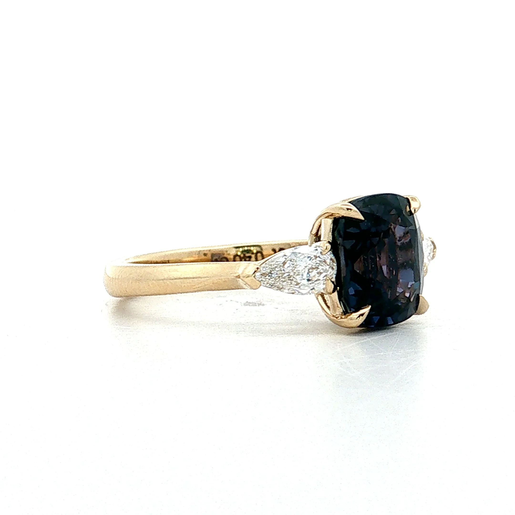 3.26 Color Change Sapphire Engagement Ring 14k - Image 3