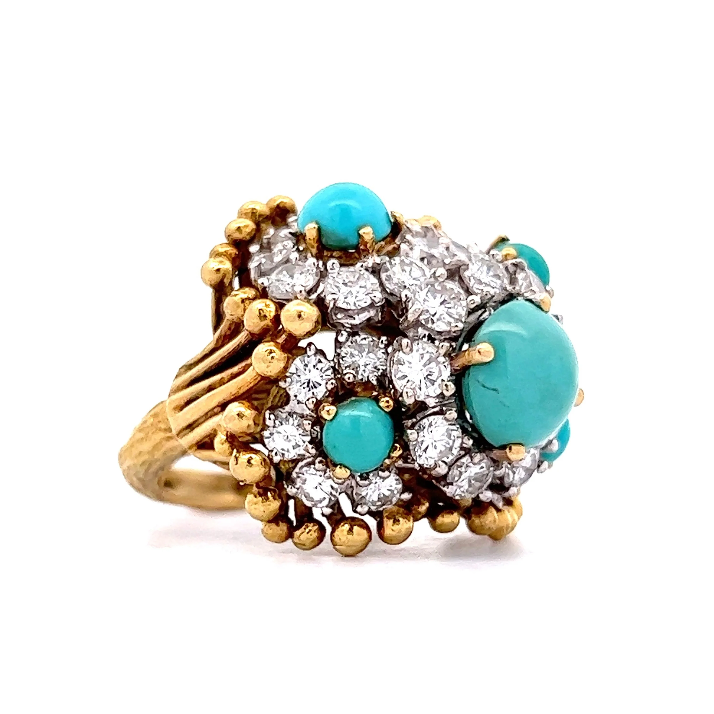 Vintage Tiffany & Co. Cocktail Ring in 18k Yellow Gold - Image 3