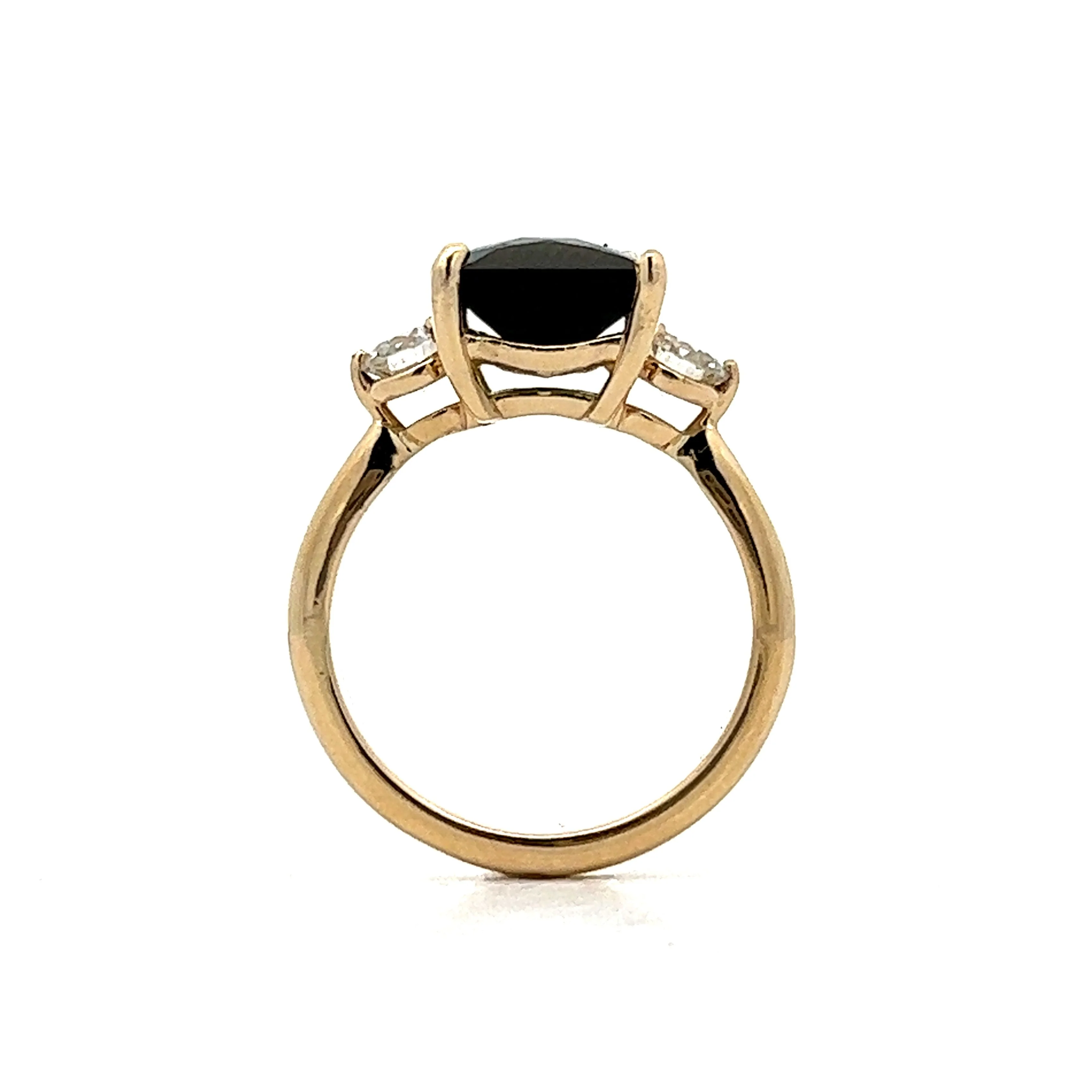 3.30 Green Tourmaline Engagement Ring in Yellow Gold - Image 4