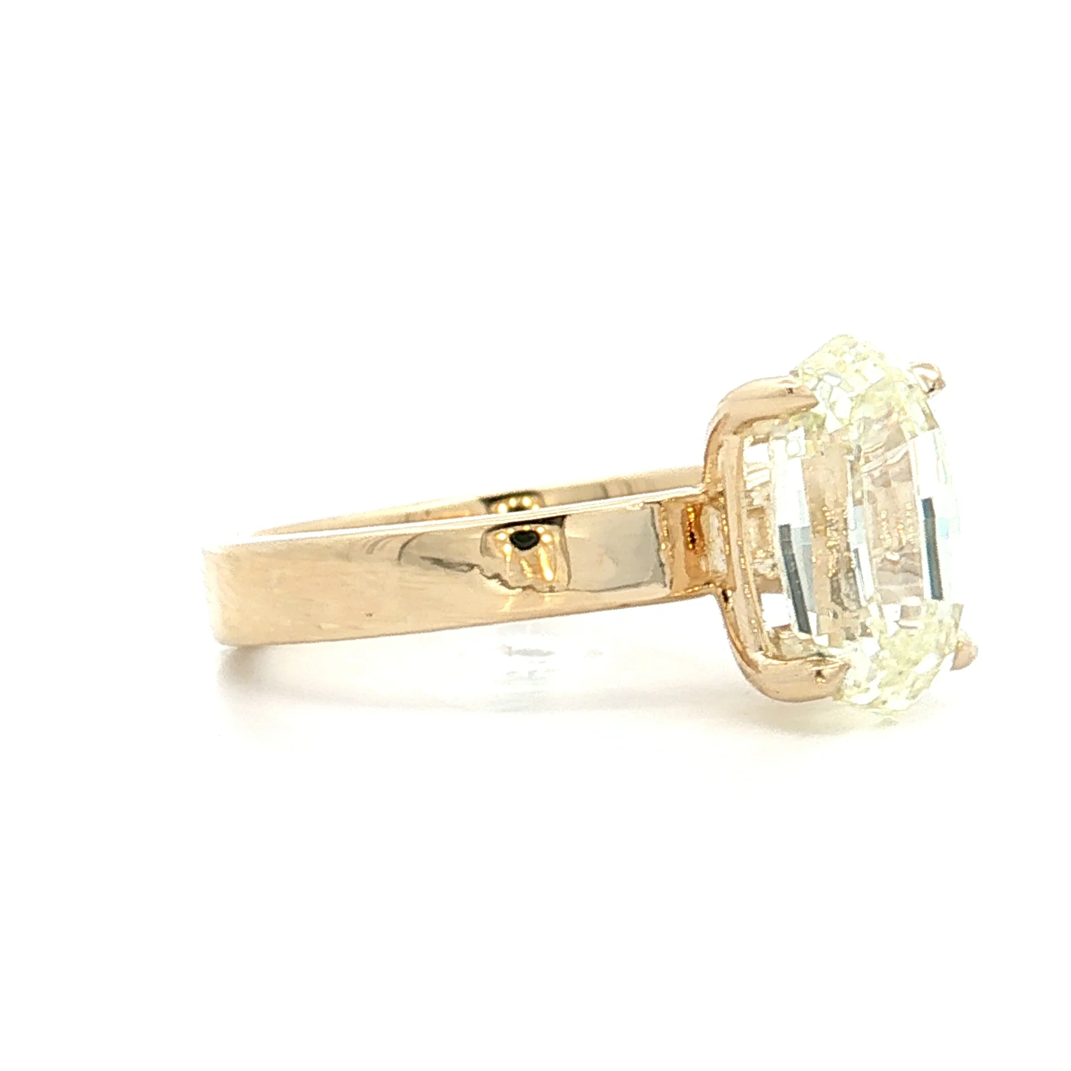 3.30 Oval Step Cut Diamond Engagement Ring 14k - Image 3