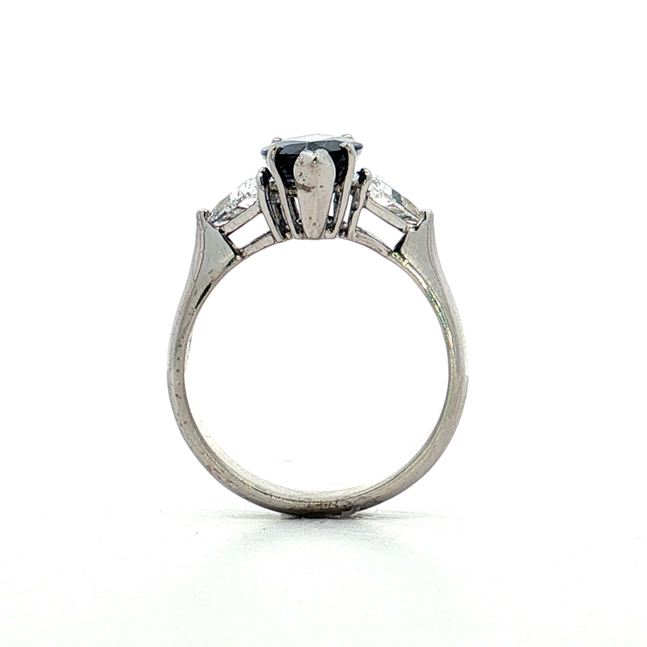 3.33 Marquise Sapphire Engagement Ring in 18k - Image 4