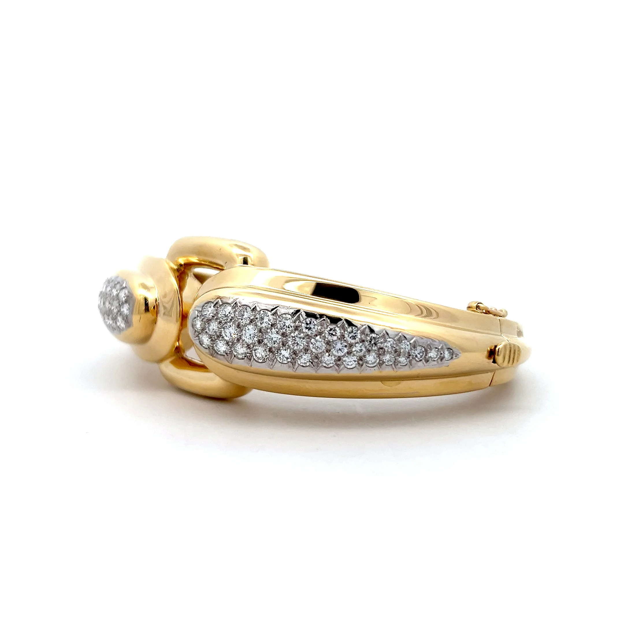 3.40 Diamond Statement Cuff Bracelet in Two-Tone 18k - Image 2