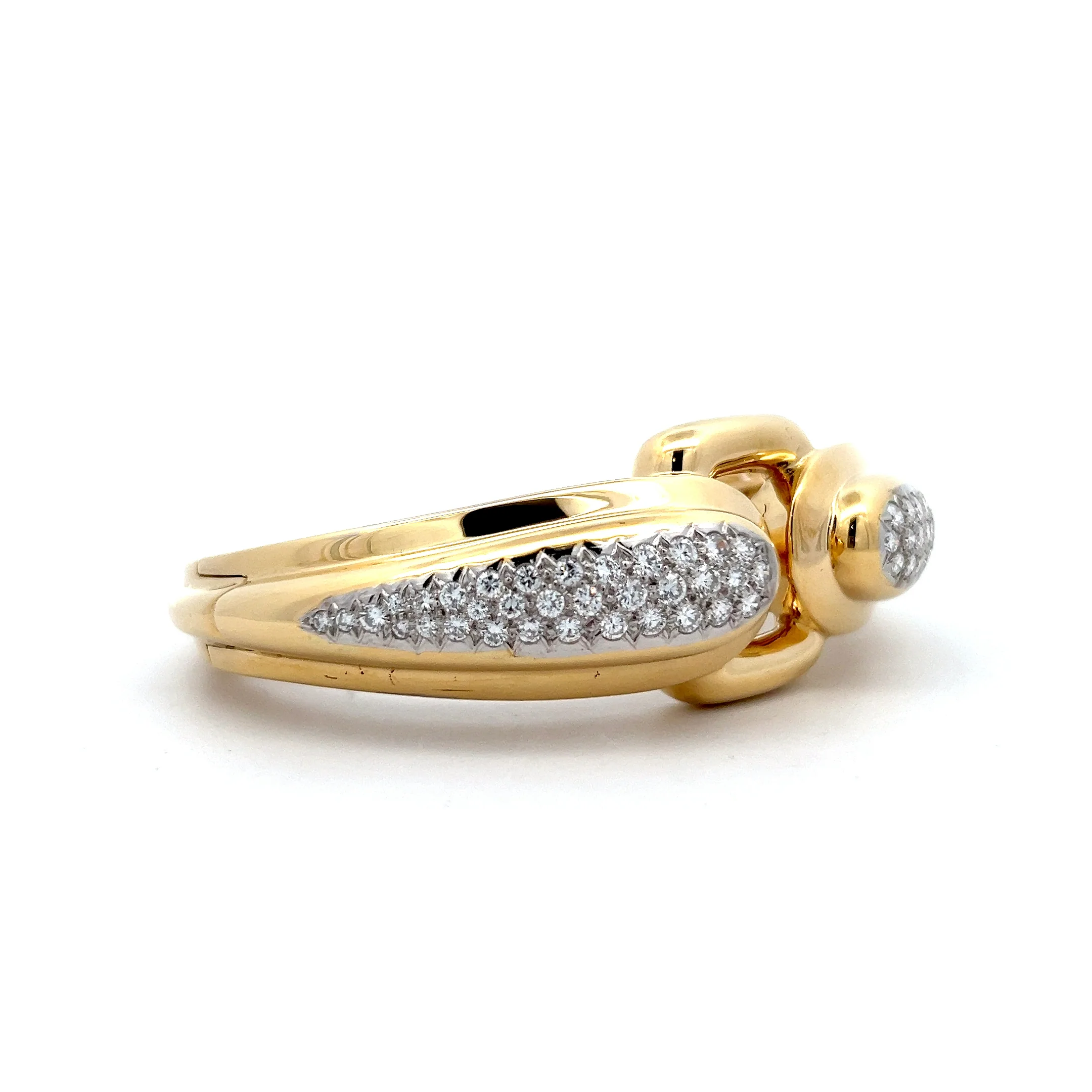 3.40 Diamond Statement Cuff Bracelet in Two-Tone 18k - Image 3