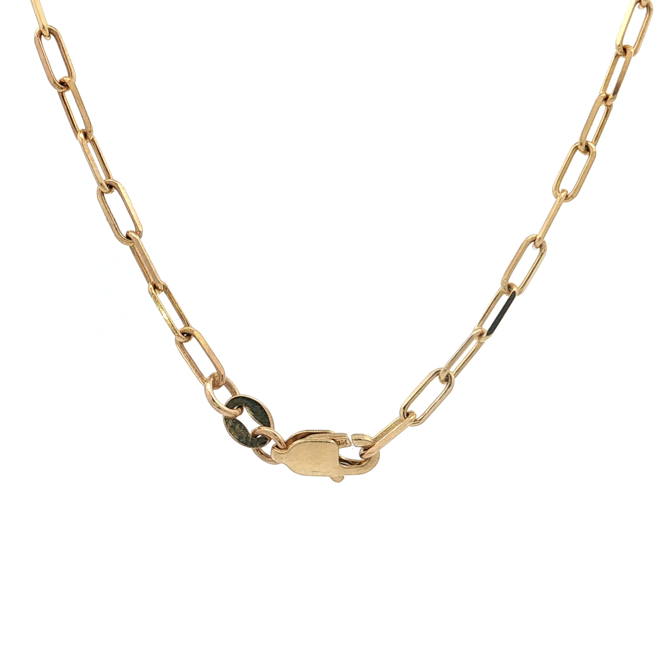 3.43 Cushion Emerald Pendant Necklace 14k Yellow Gold - Image 4