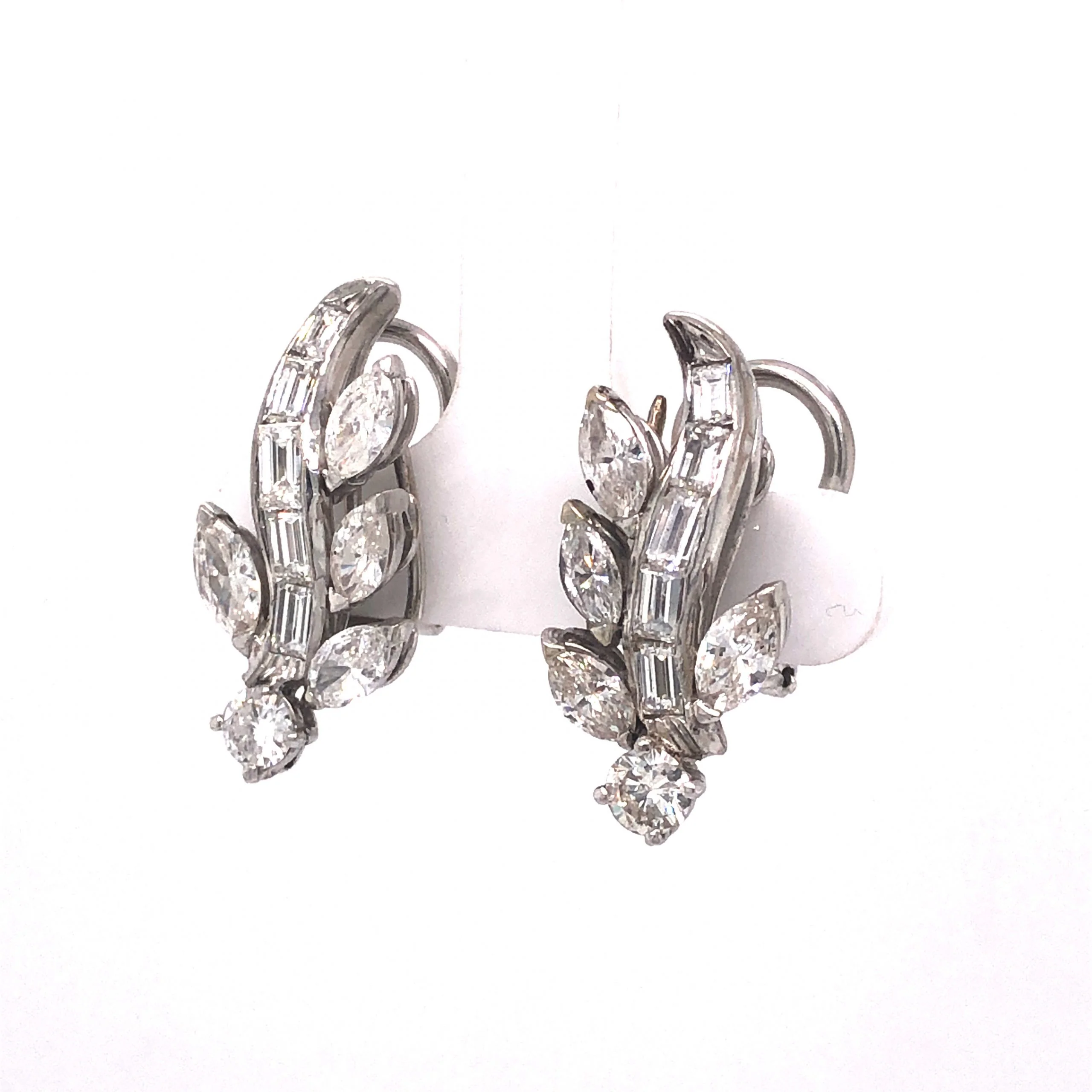 3.44 Carat Diamond Earrings in 14k White Gold - Image 2