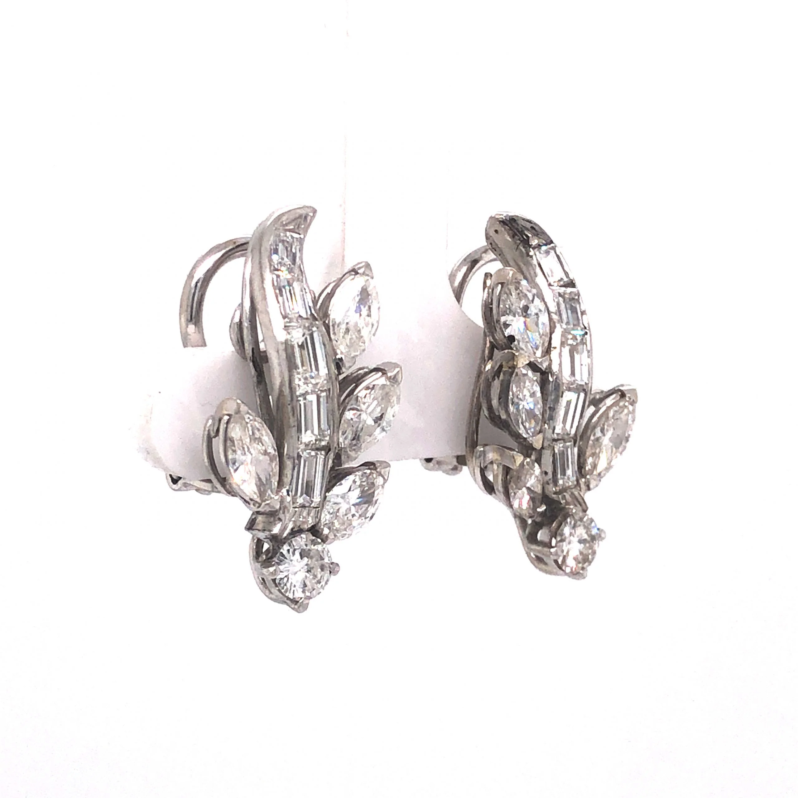 3.44 Carat Diamond Earrings in 14k White Gold - Image 3