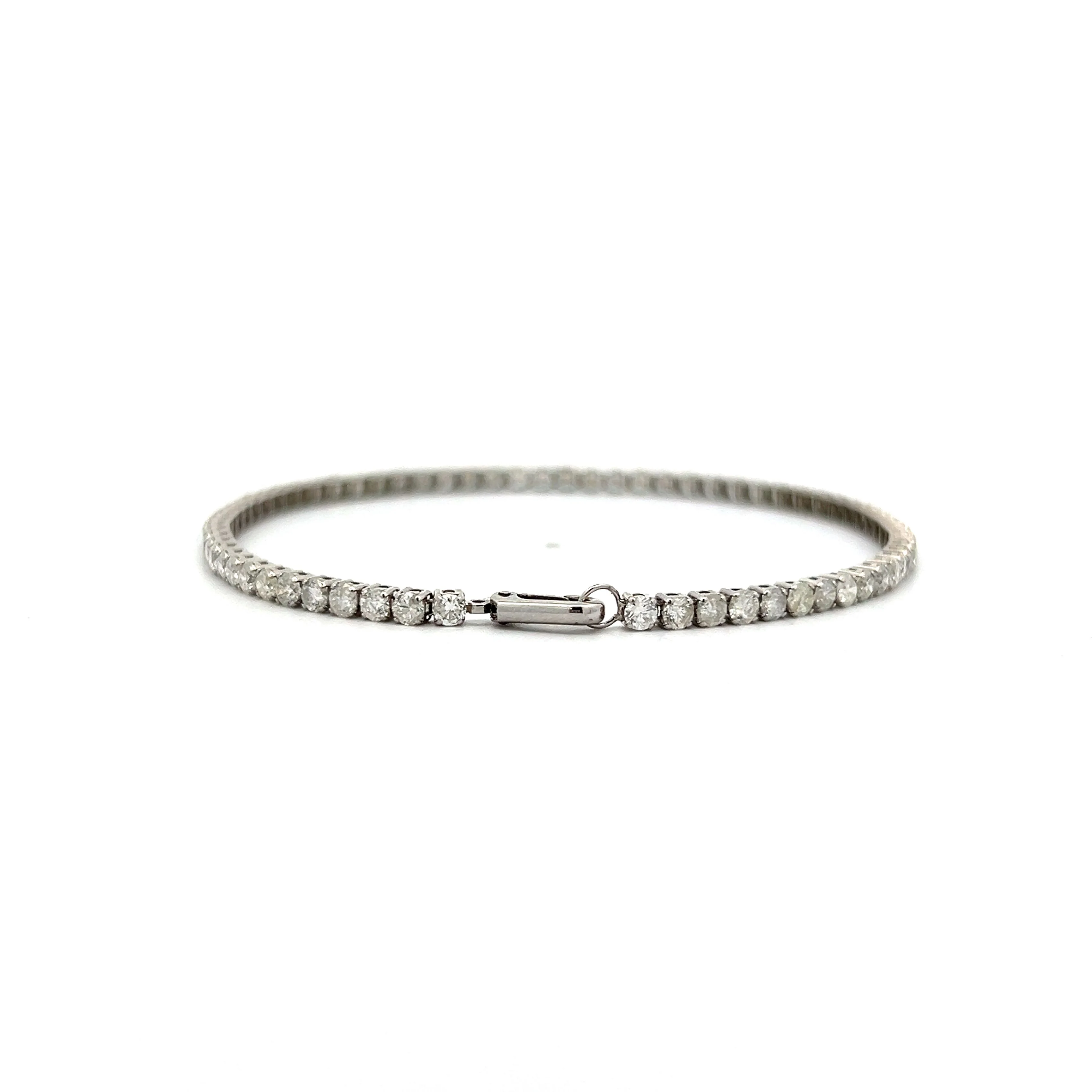 3.50 Carat Diamond Tennis Bracelet in 14k - Image 4