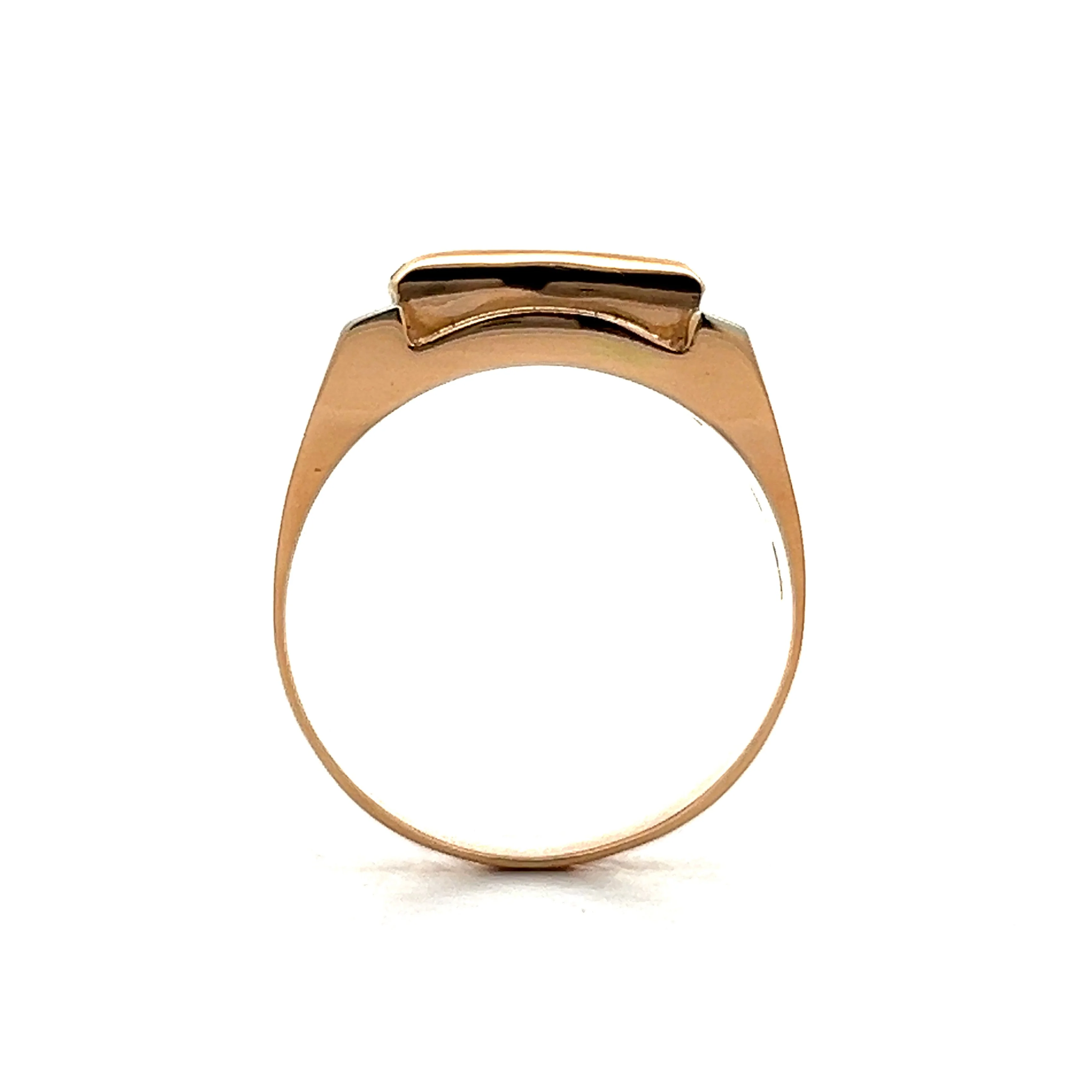 3.52 Vintage Men's Bloodstone Cocktail Ring in 18k - Image 4