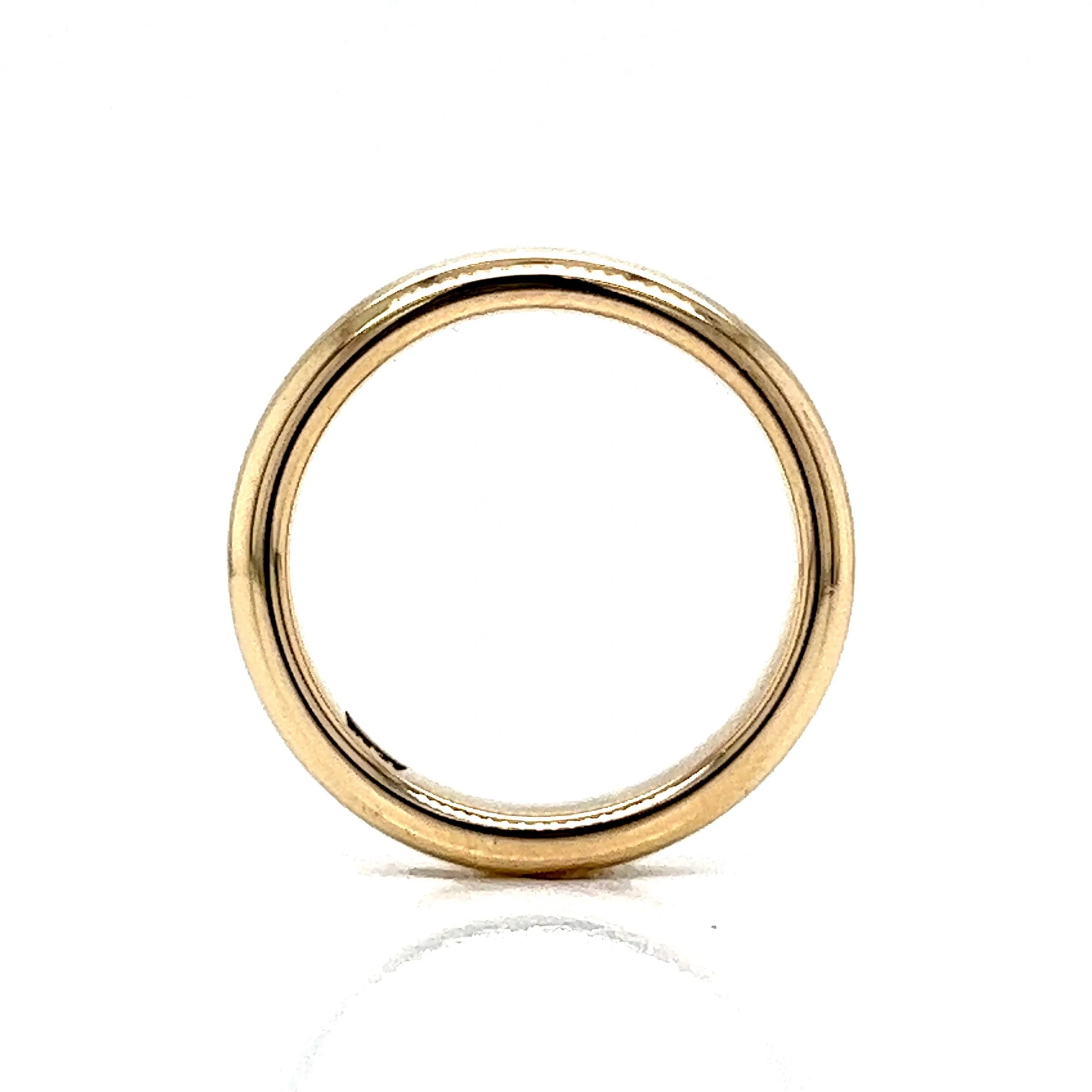 3.5mm Half Round Wedding Band in 14k Yellow Gold - Image 5