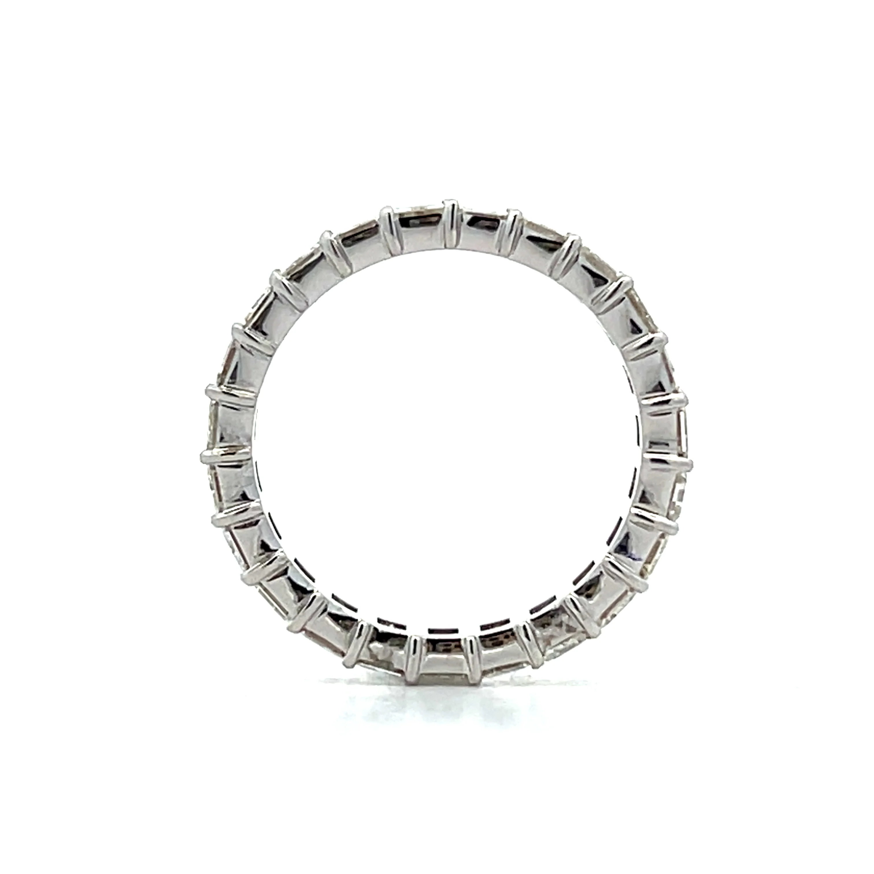 3.72 Emerald Cut Diamond Eternity Band 18k - Image 4