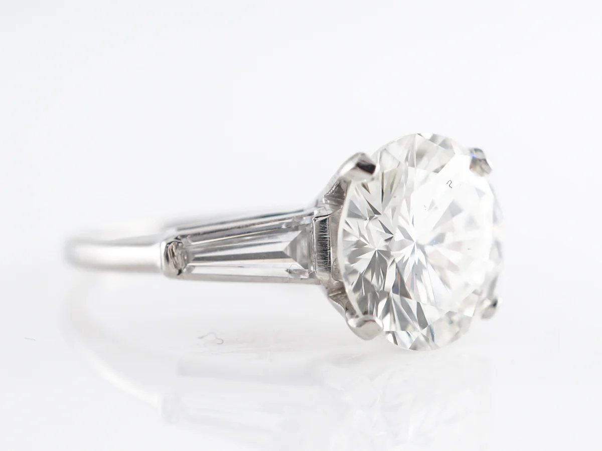 3.73 Brilliant Cut Diamond Engagement Ring Platinum - Image 3