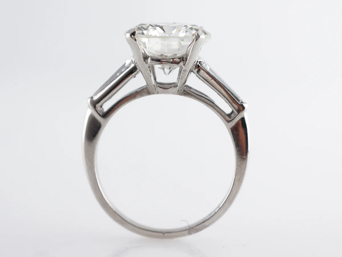 3.73 Brilliant Cut Diamond Engagement Ring Platinum - Image 4