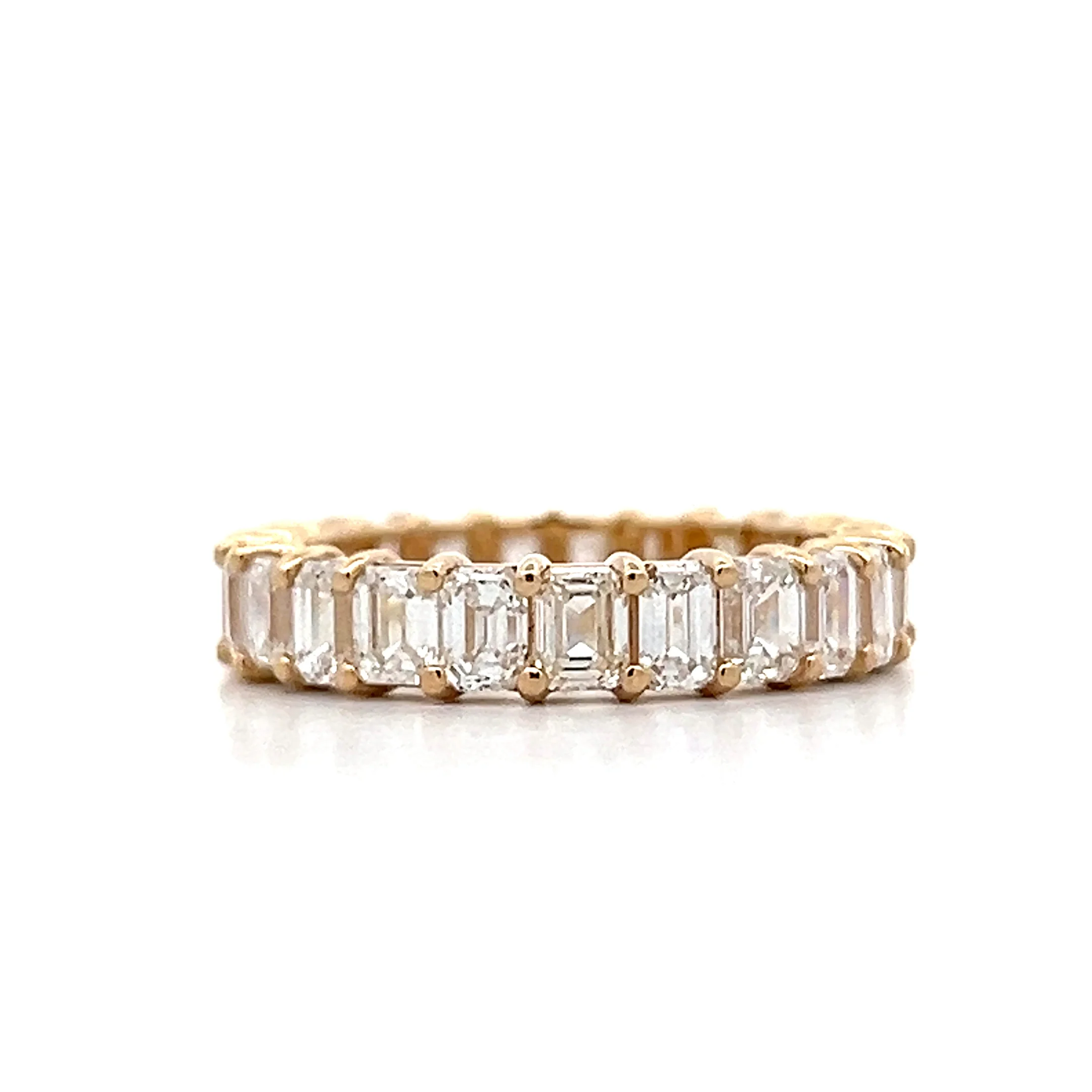3.76 Emerald Cut Diamond Eternity Band in 14k - Image 2
