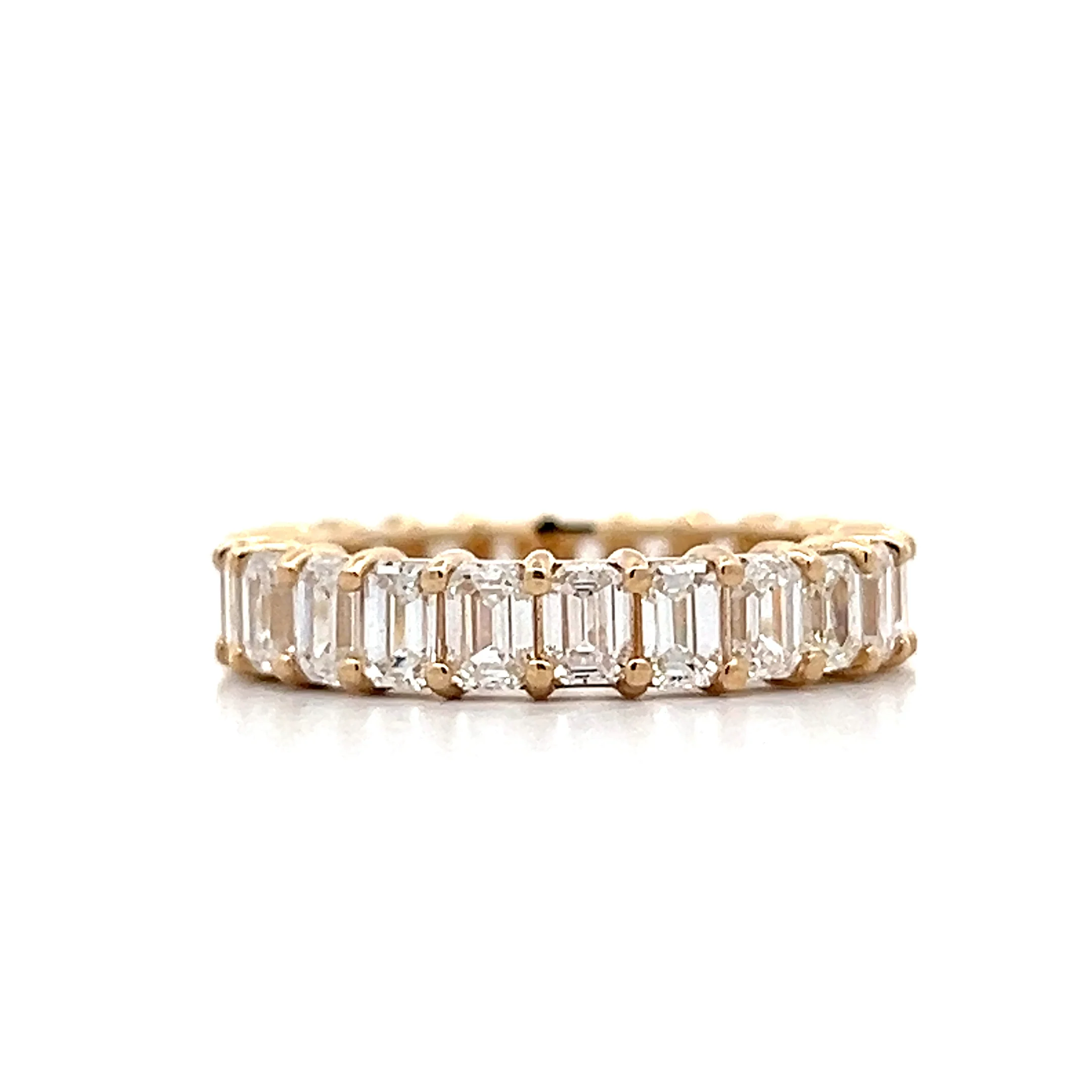 3.76 Emerald Cut Diamond Eternity Band in 14k - Image 4