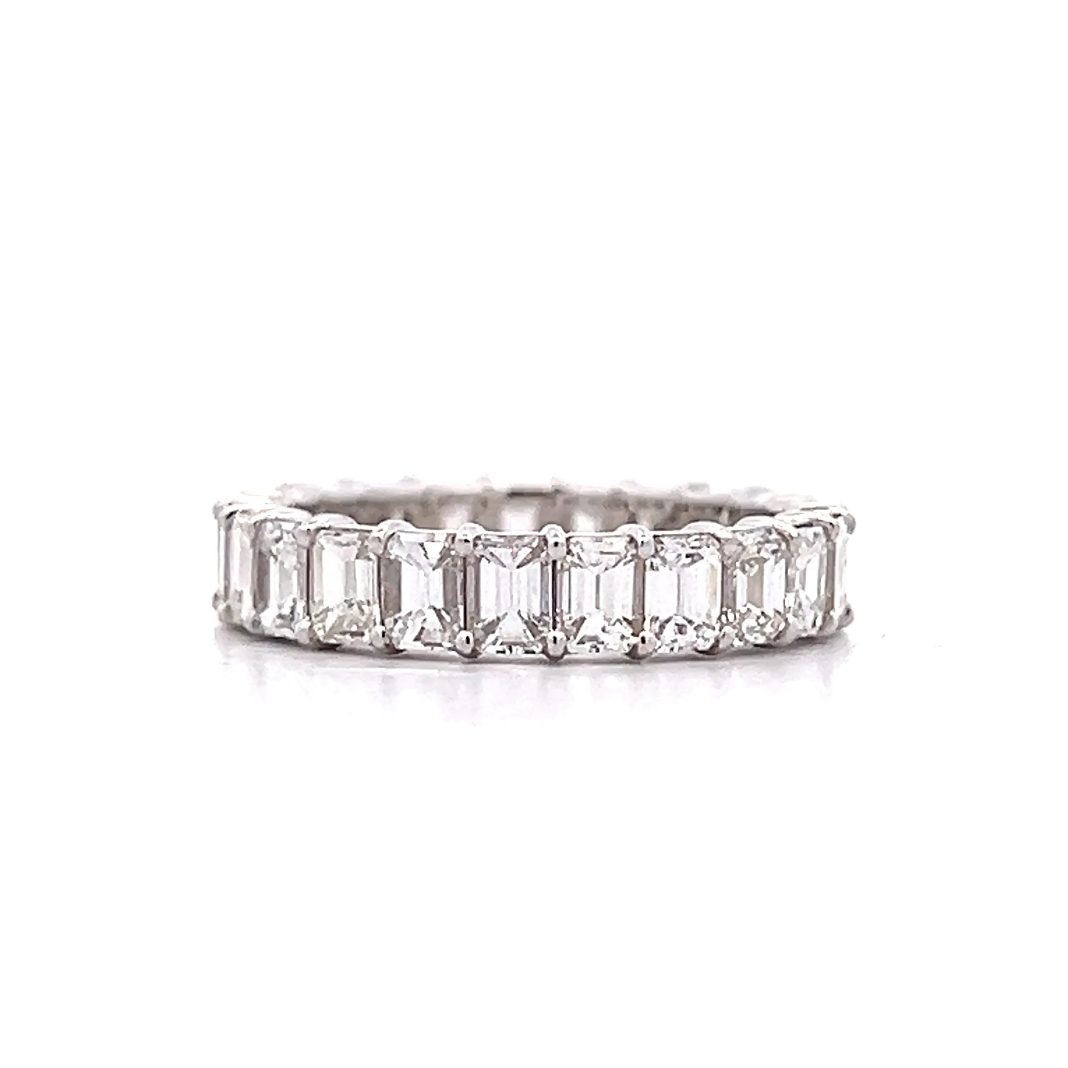 3.79 Emerald Cut Diamond Eternity Band in 18k - Image 2