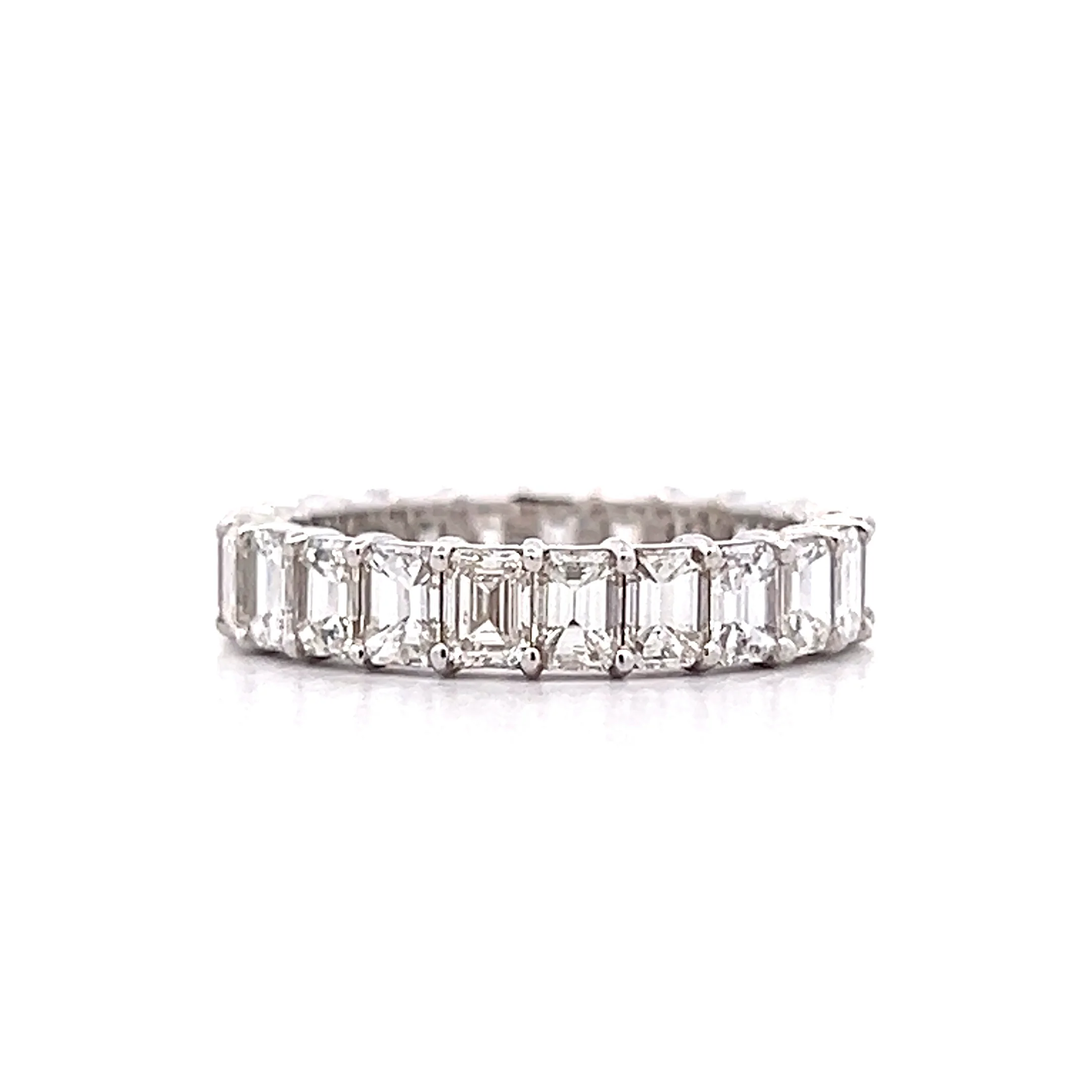3.79 Emerald Cut Diamond Eternity Band in 18k - Image 3