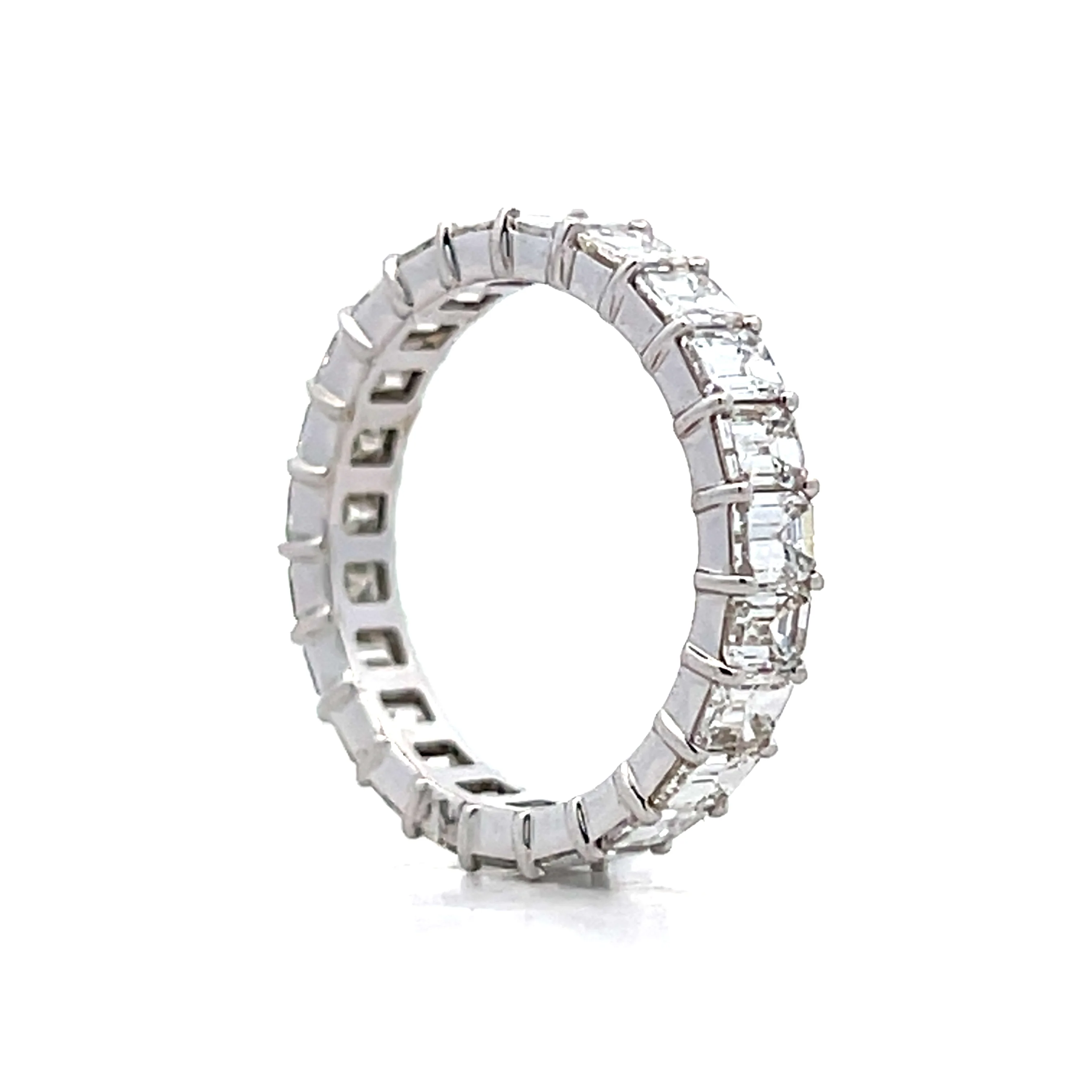 3.79 Emerald Cut Diamond Eternity Band in 18k - Image 4