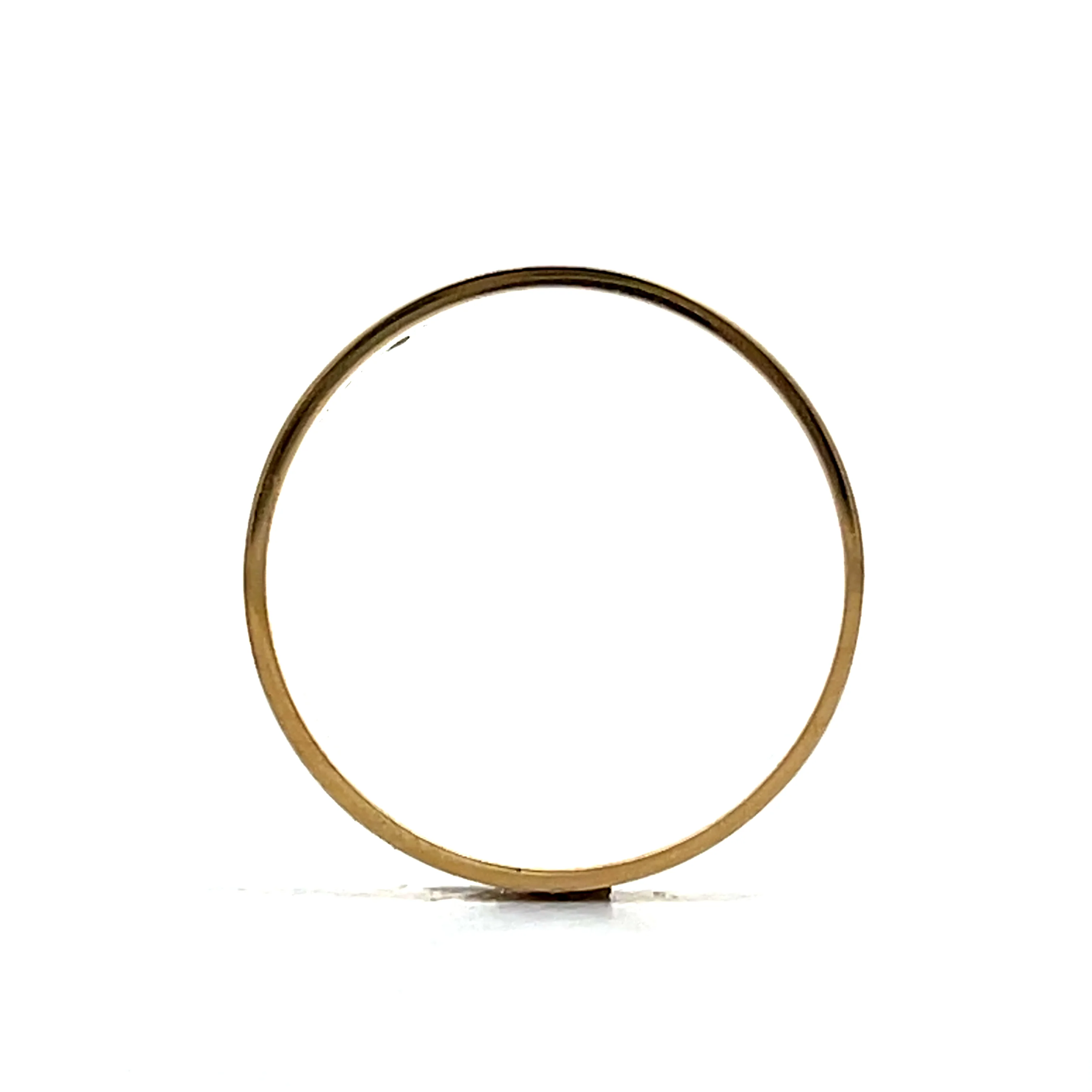 3.7mm Flat Edge Wedding Band in 14k Yellow Gold - Image 4