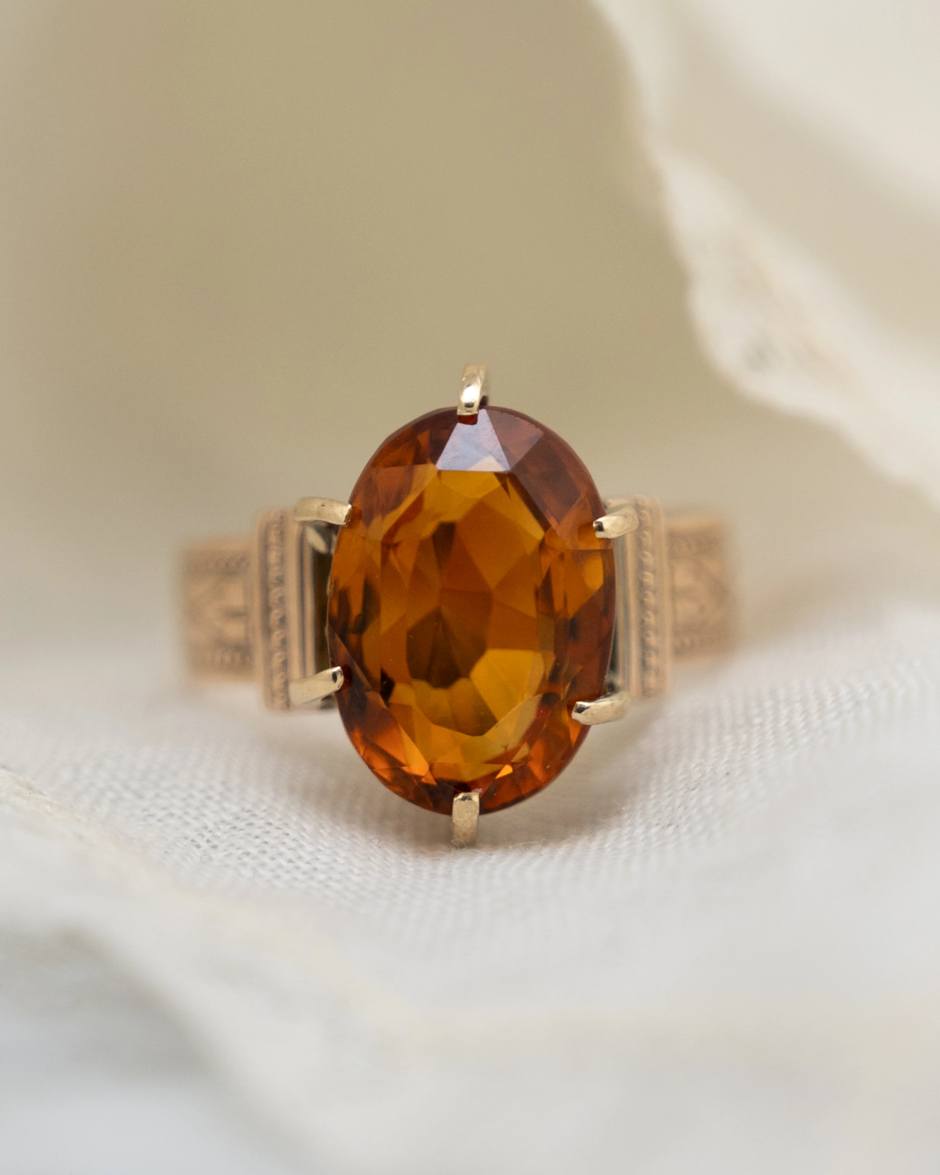 3.81 Antique Victorian Cocktail Ring in 10k Rose Gold - Image 6