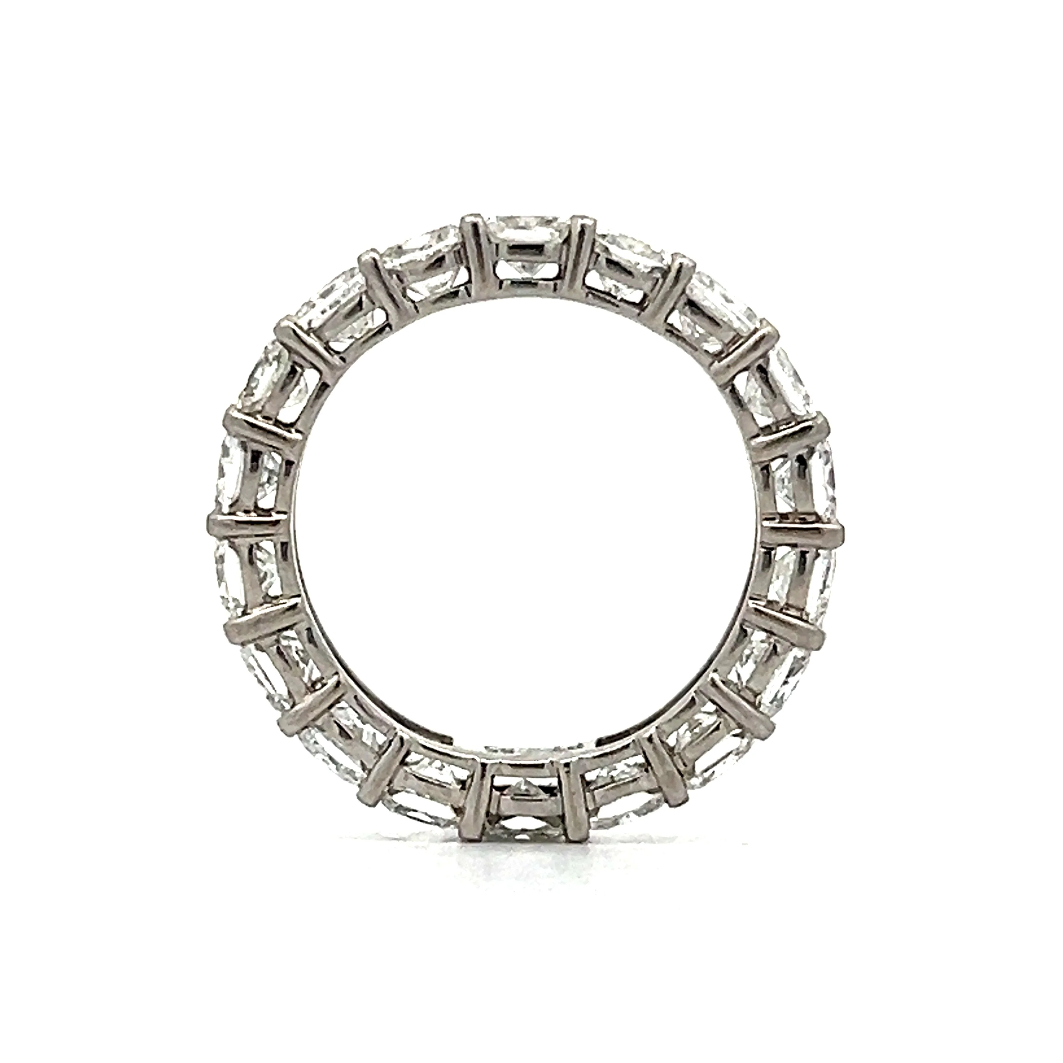 3.85 Cushion Cut Diamond Eternity Band in Platinum - Image 4