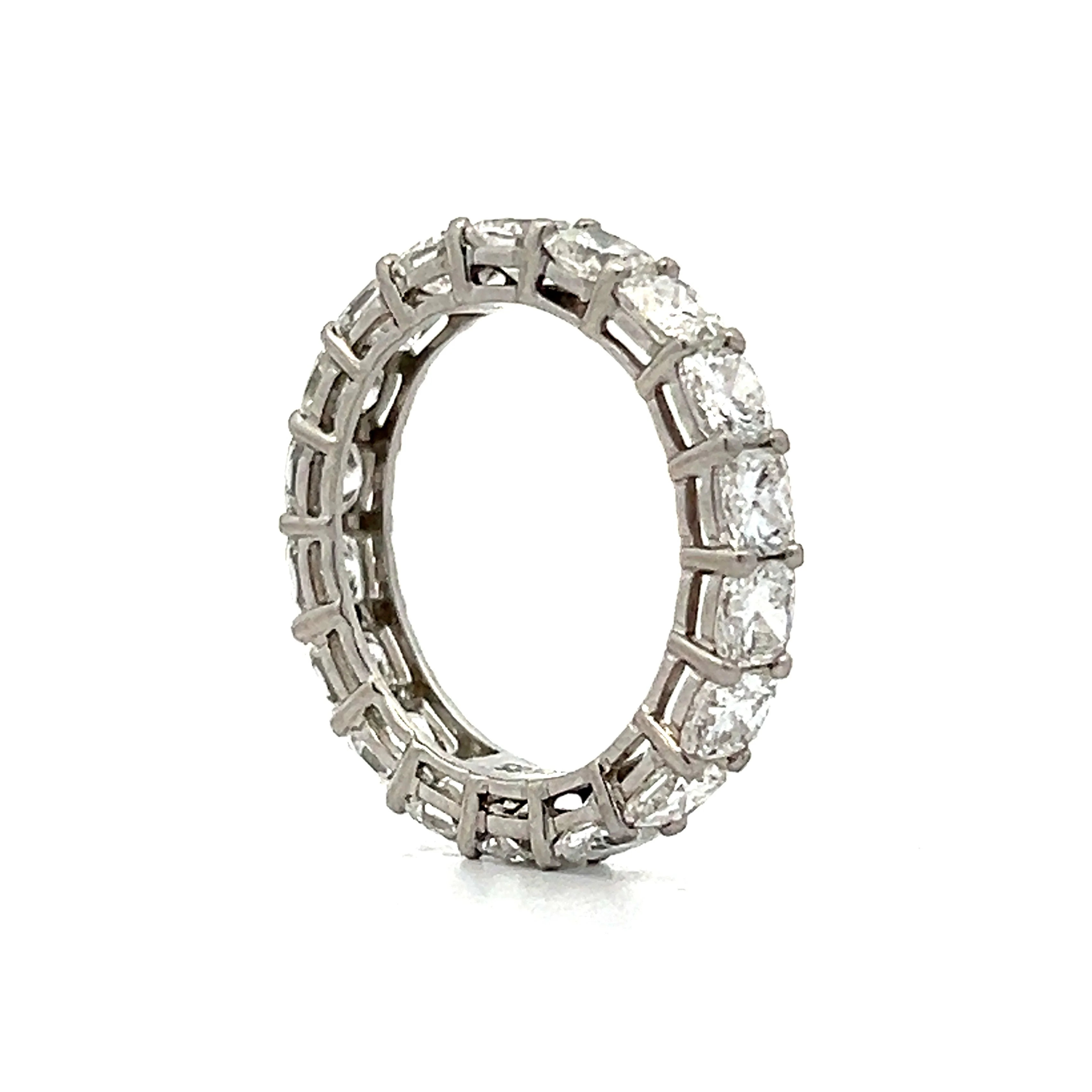 3.85 Cushion Cut Diamond Eternity Band in Platinum - Image 5