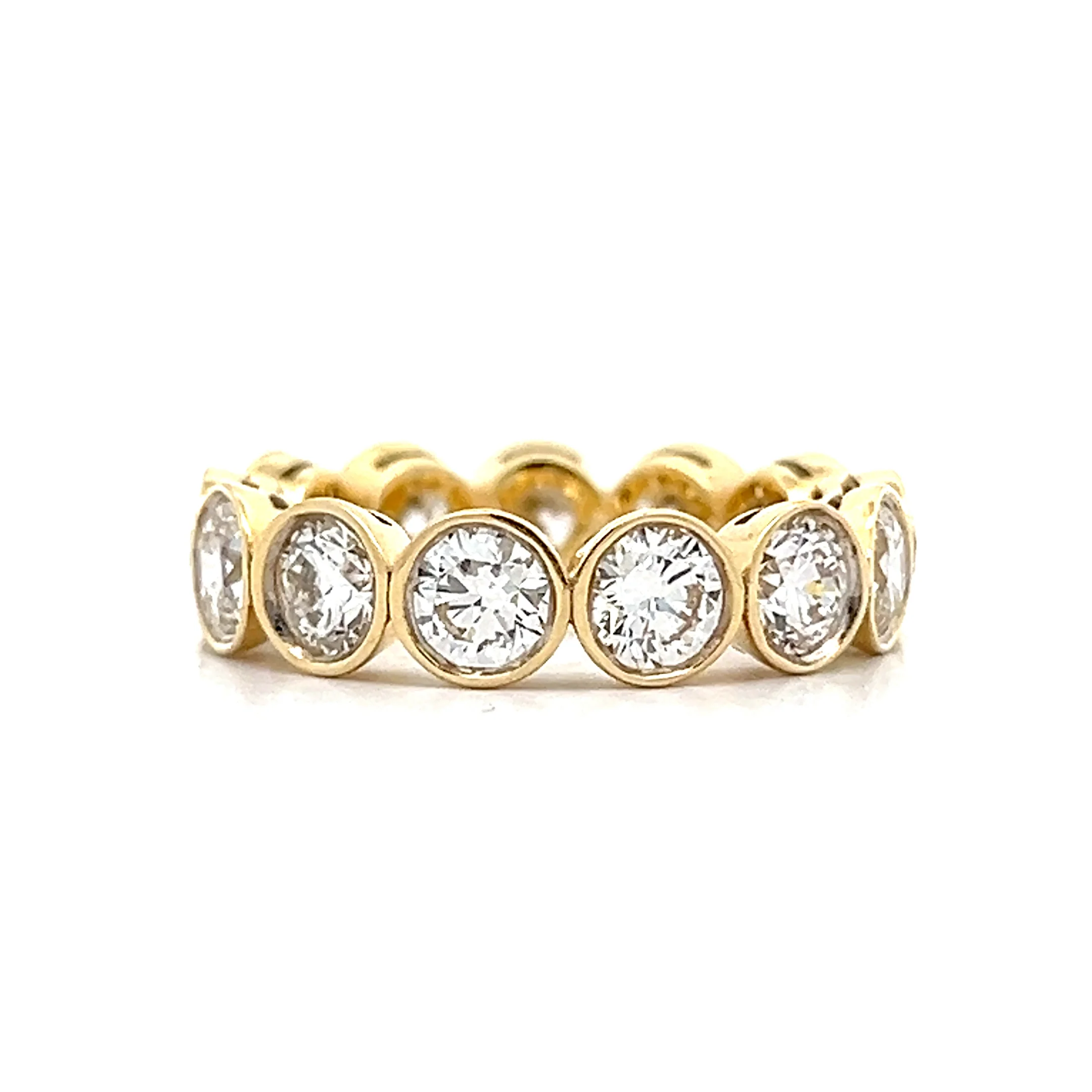 3.91 Bezel Diamond Eternity Band in 18k Yellow Gold
