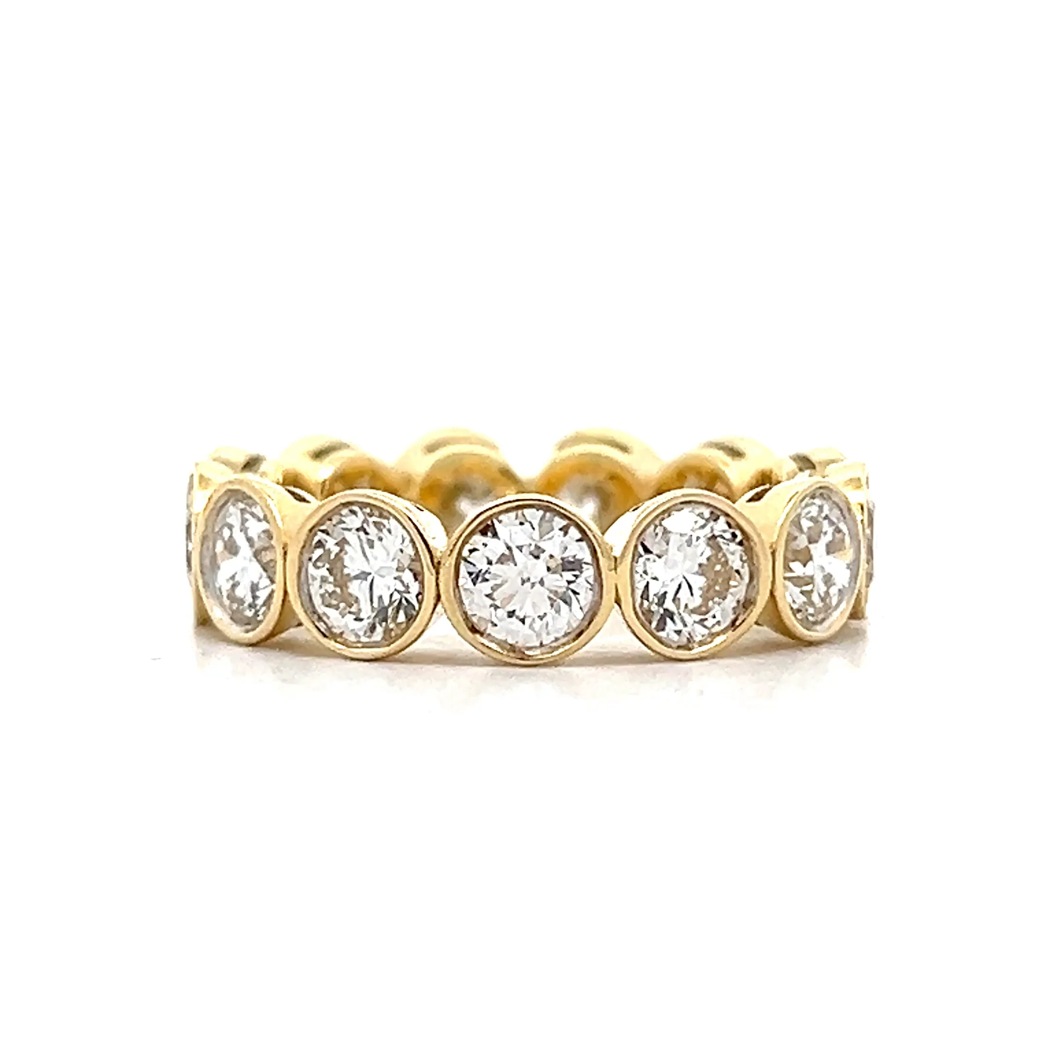 3.91 Bezel Diamond Eternity Band in 18k Yellow Gold - Image 2