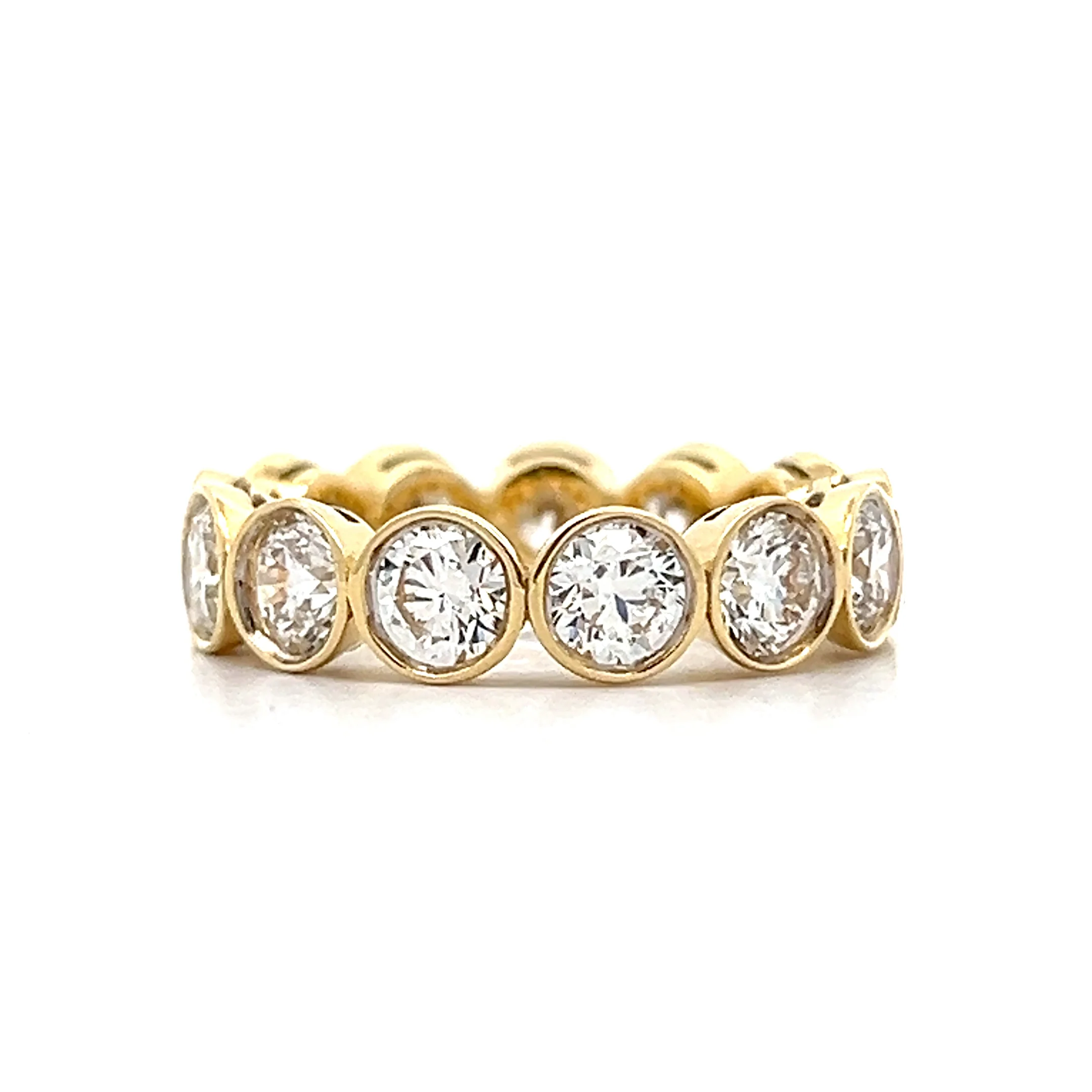 3.91 Bezel Diamond Eternity Band in 18k Yellow Gold - Image 3