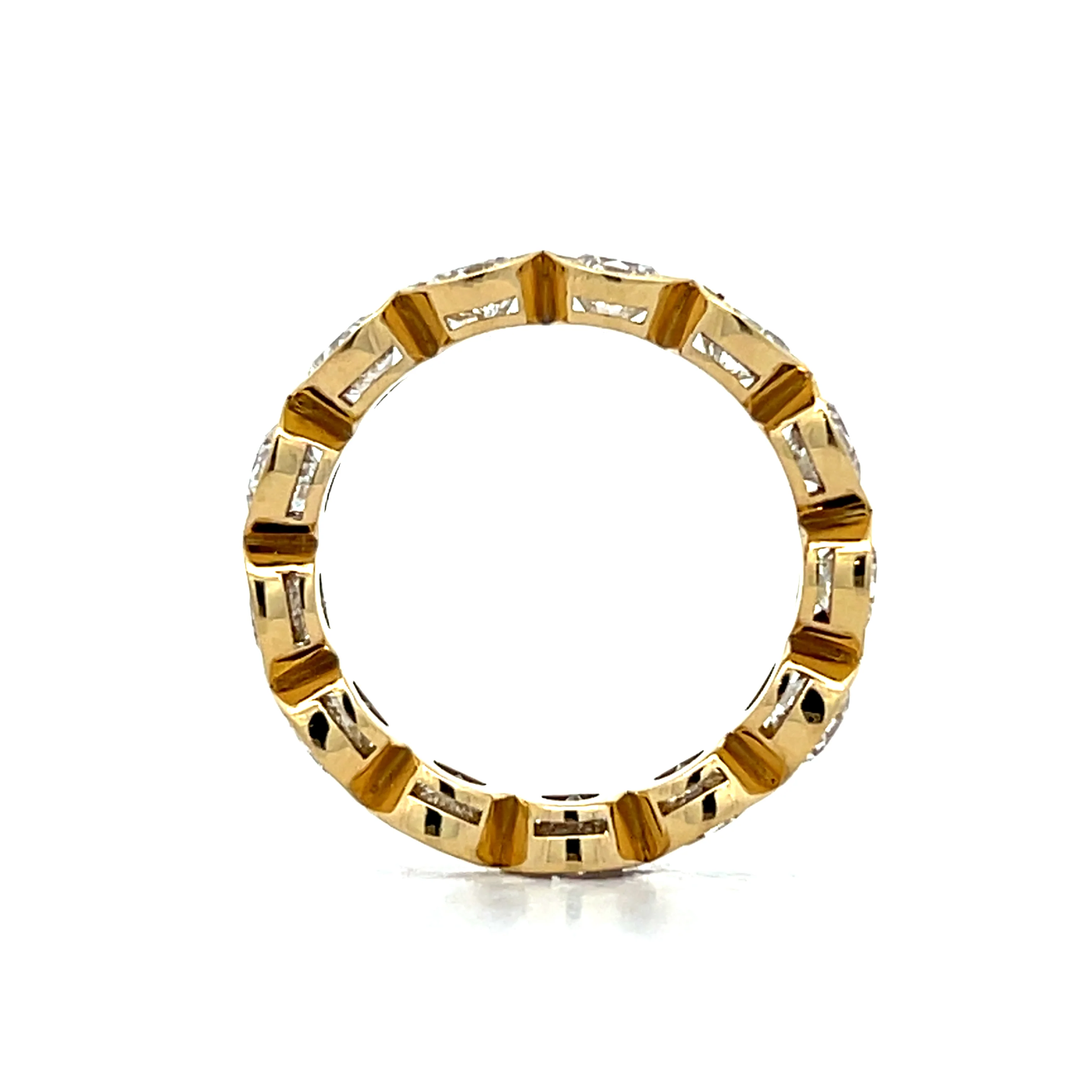 3.91 Bezel Diamond Eternity Band in 18k Yellow Gold - Image 4