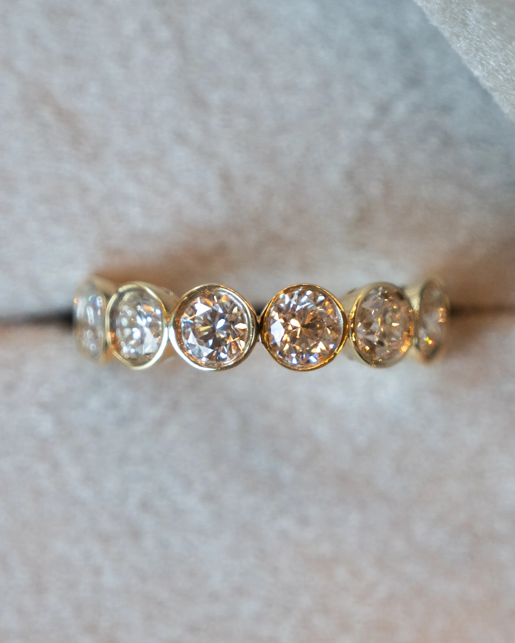 3.91 Bezel Diamond Eternity Band in 18k Yellow Gold - Image 6