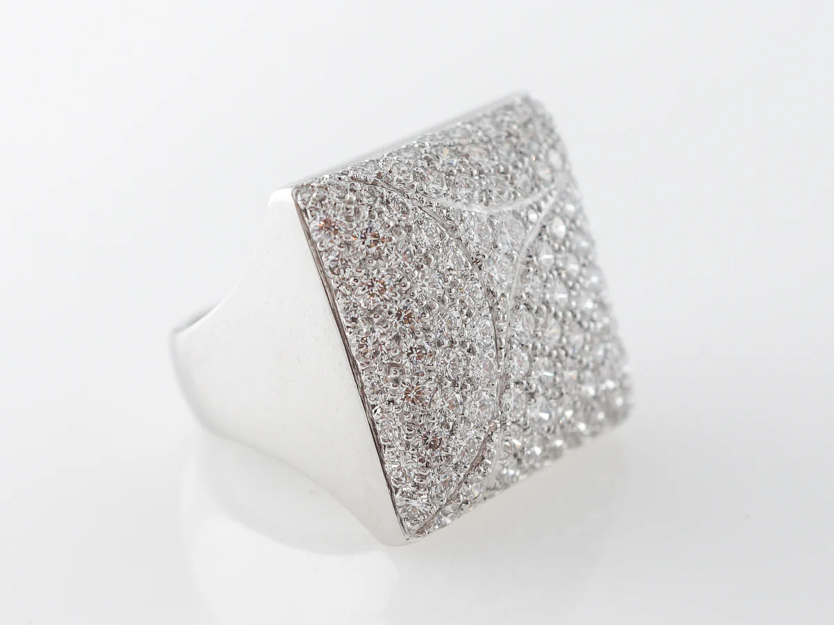 3 Carat Cartier Diamond Ring in White Gold - Image 3