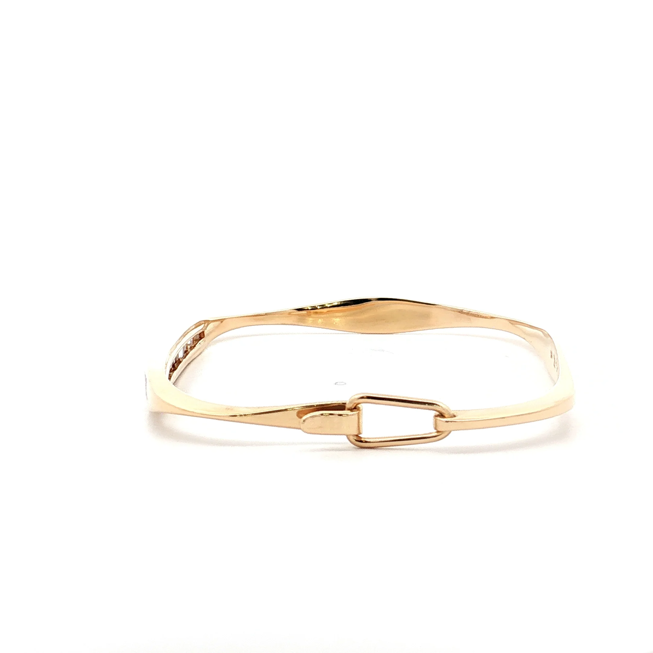 3 Carat Diamond Bangle Bracelet 18k Yellow Gold - Image 2
