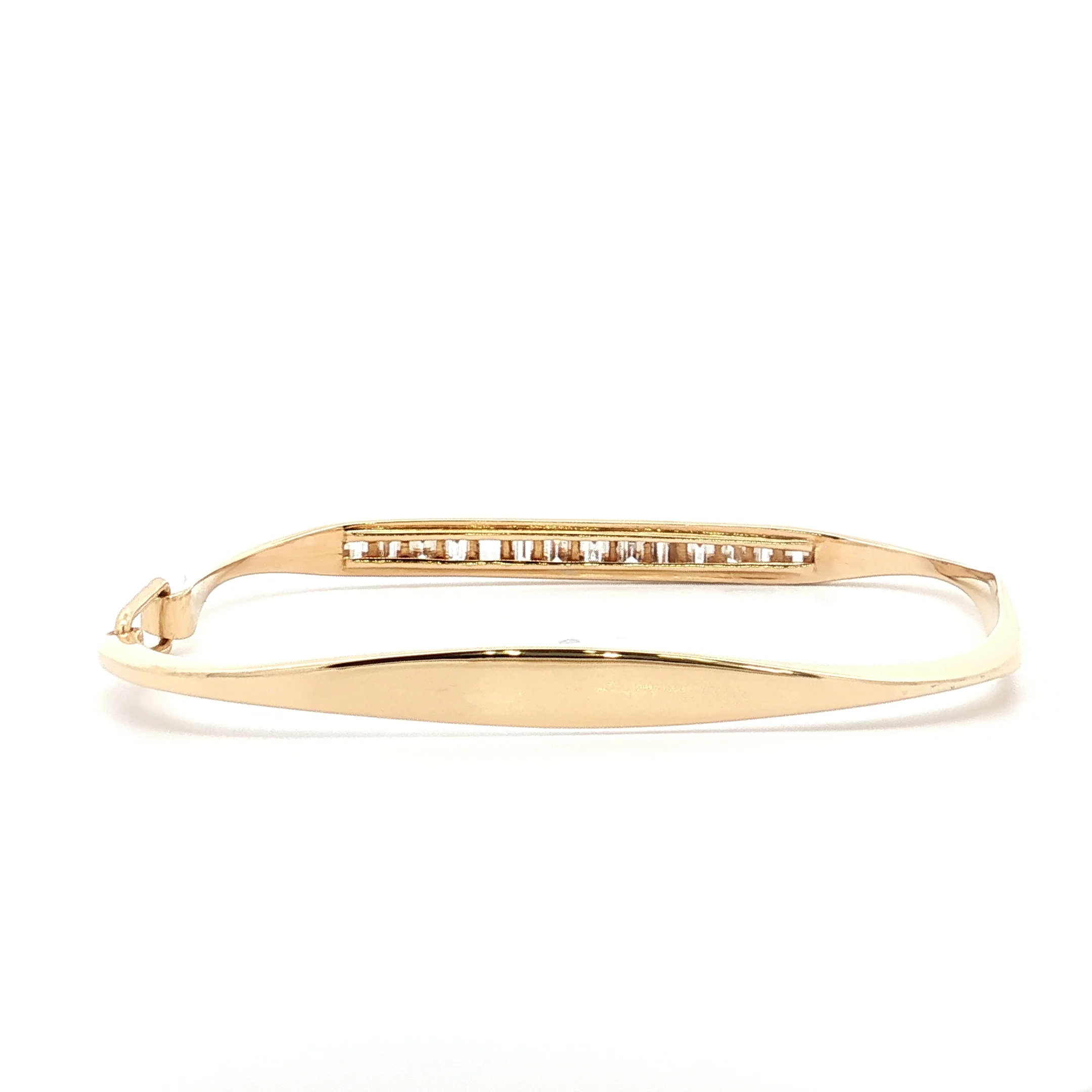 3 Carat Diamond Bangle Bracelet 18k Yellow Gold - Image 4