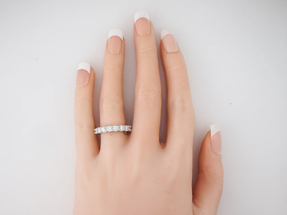 3 Carat Diamond Eternity Wedding Band in White Gold - Image 4